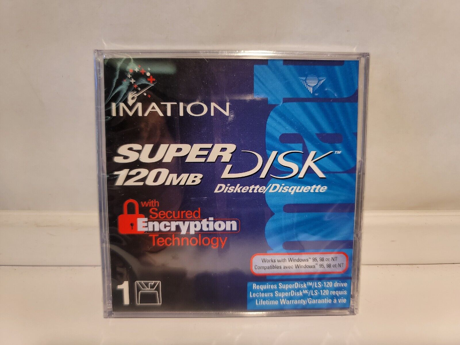Imation Super Disk 120 MB  Secured Encryption Technology 3 Pack