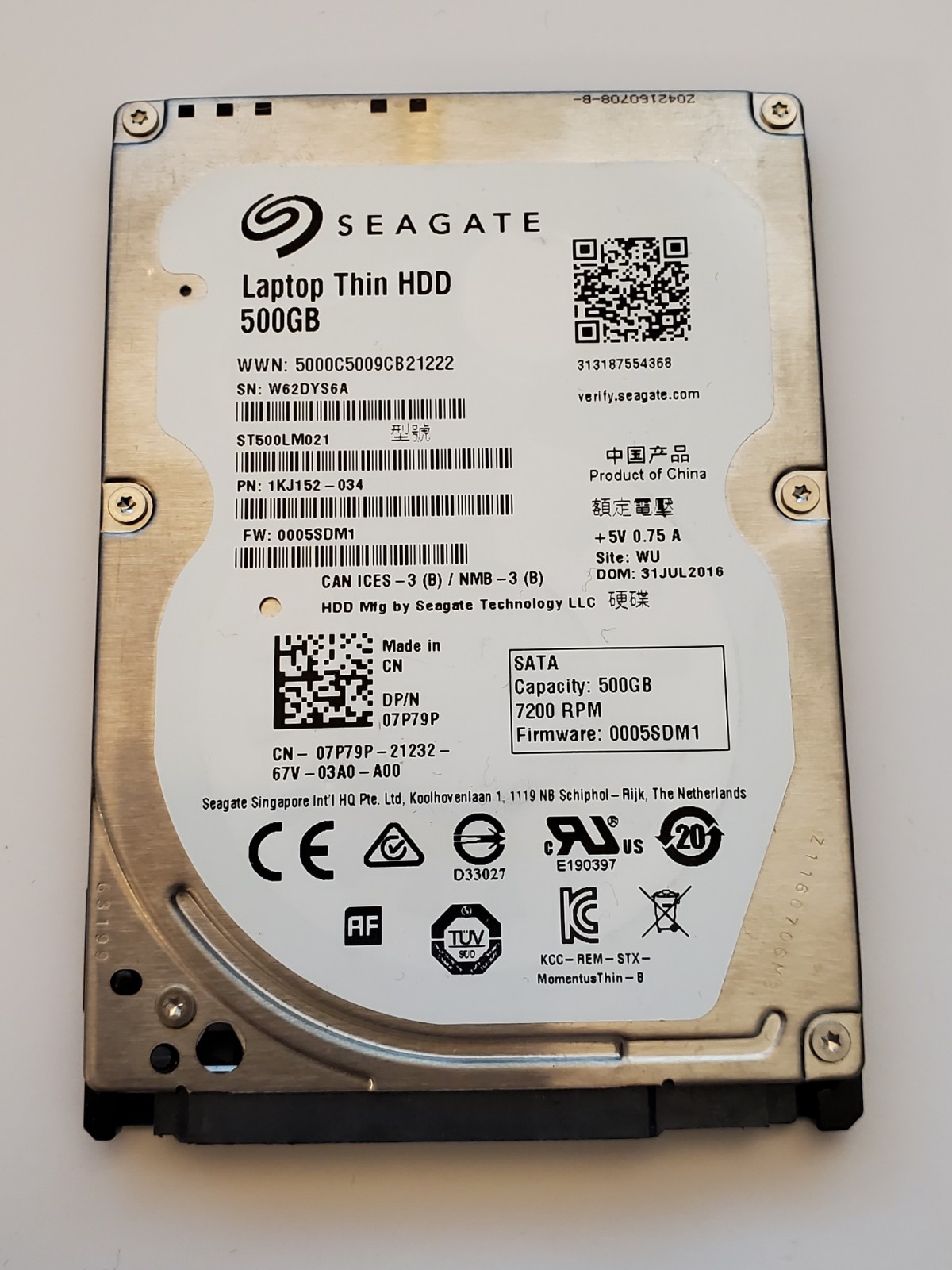 Seagate ST500LM021 500GB SATA 2.5" Laptop Thin Hard Drive HDD
