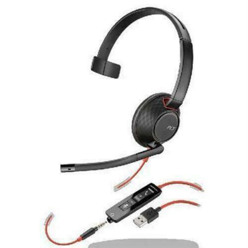 Poly Blackwire 5200 Series C5210 USB Monoaural Headset - Black