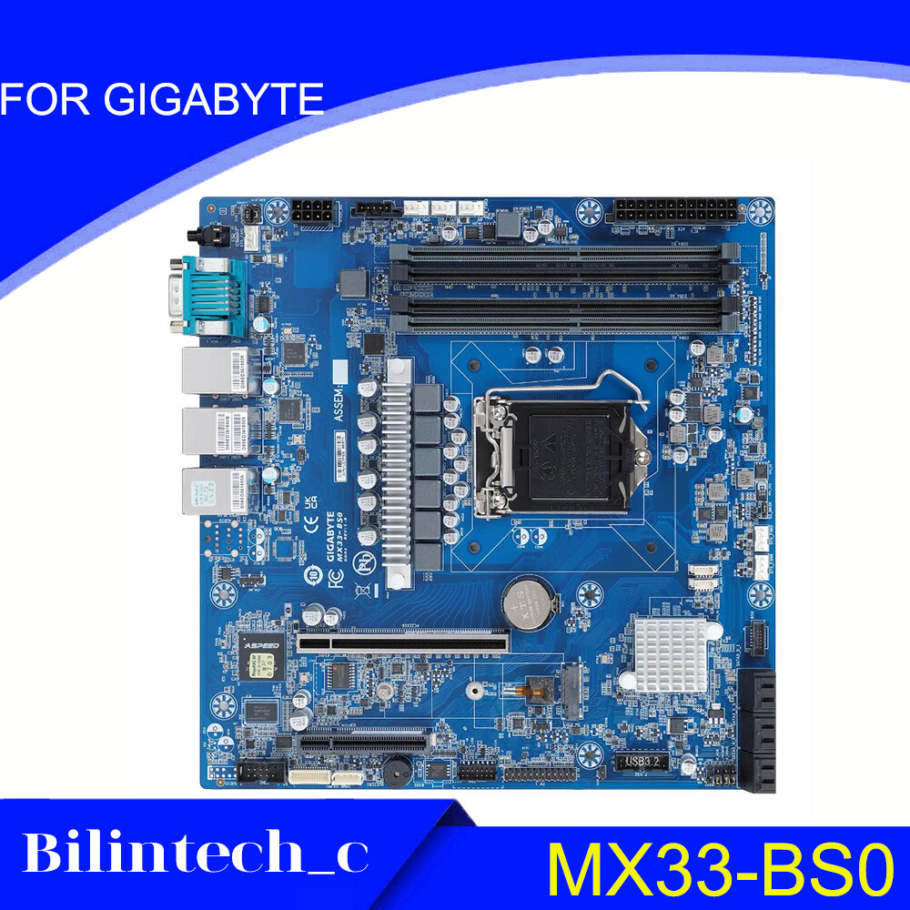 FOR GIGABYTE MX33-BS0 128GB LGA1200 DDR4 VGA Server Motherbroad Test ok