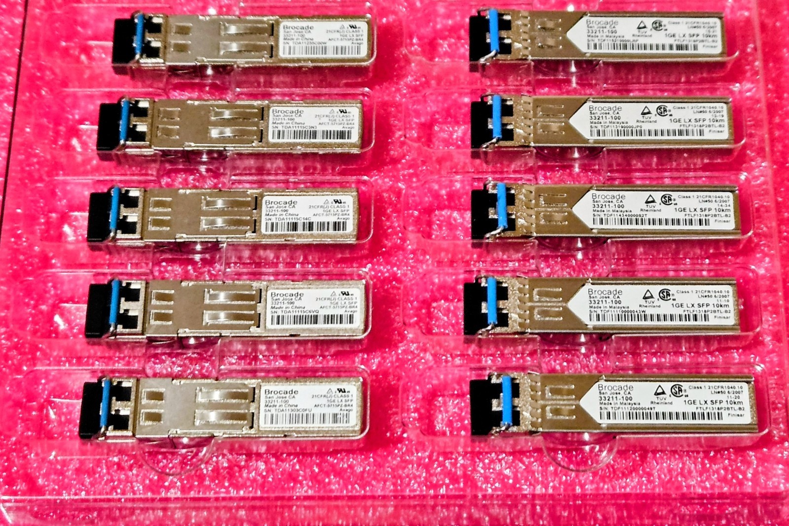 Genuine Brocade E1MG-LX-OM 33211-100 1GE LX 1000BASE-LX 10km 1310nm LC SMF