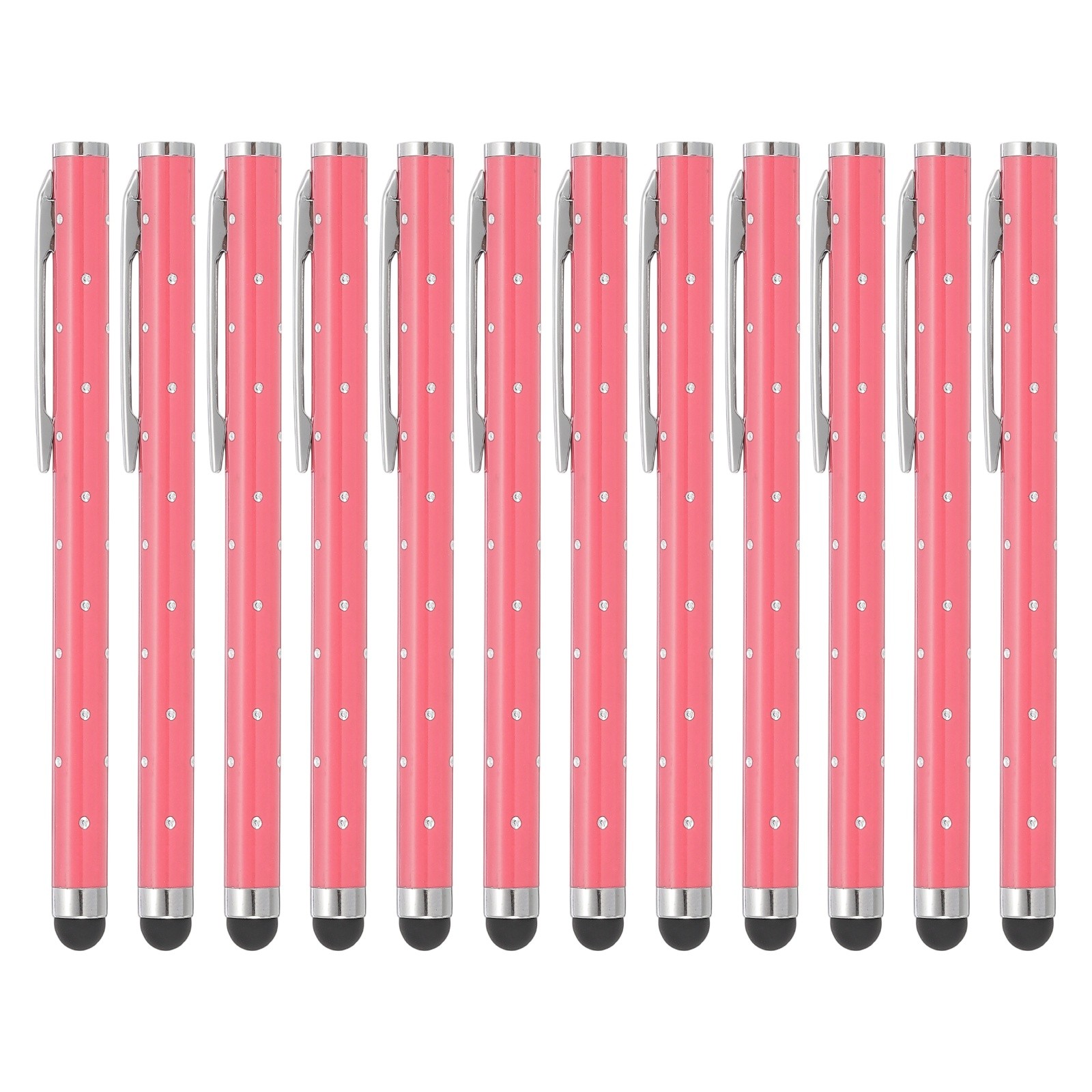 12 Pcs Bling Crystal Stylus Pens for Touch Screens, Pink