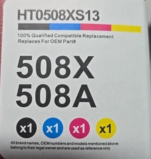 Palmtree 508X 508A Toner Cartridge 4-Pack Set Toner High Yield Replacement