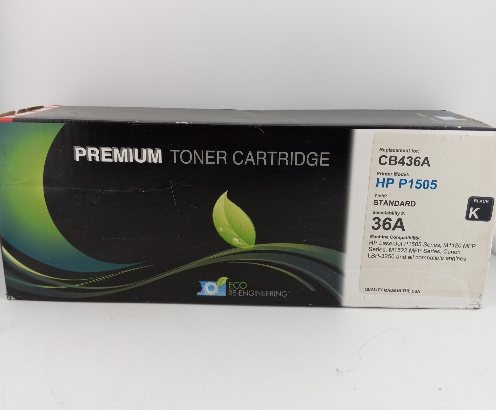 CB436A 36A Black Toner Cartridge for HP P1505 M1120 M1522