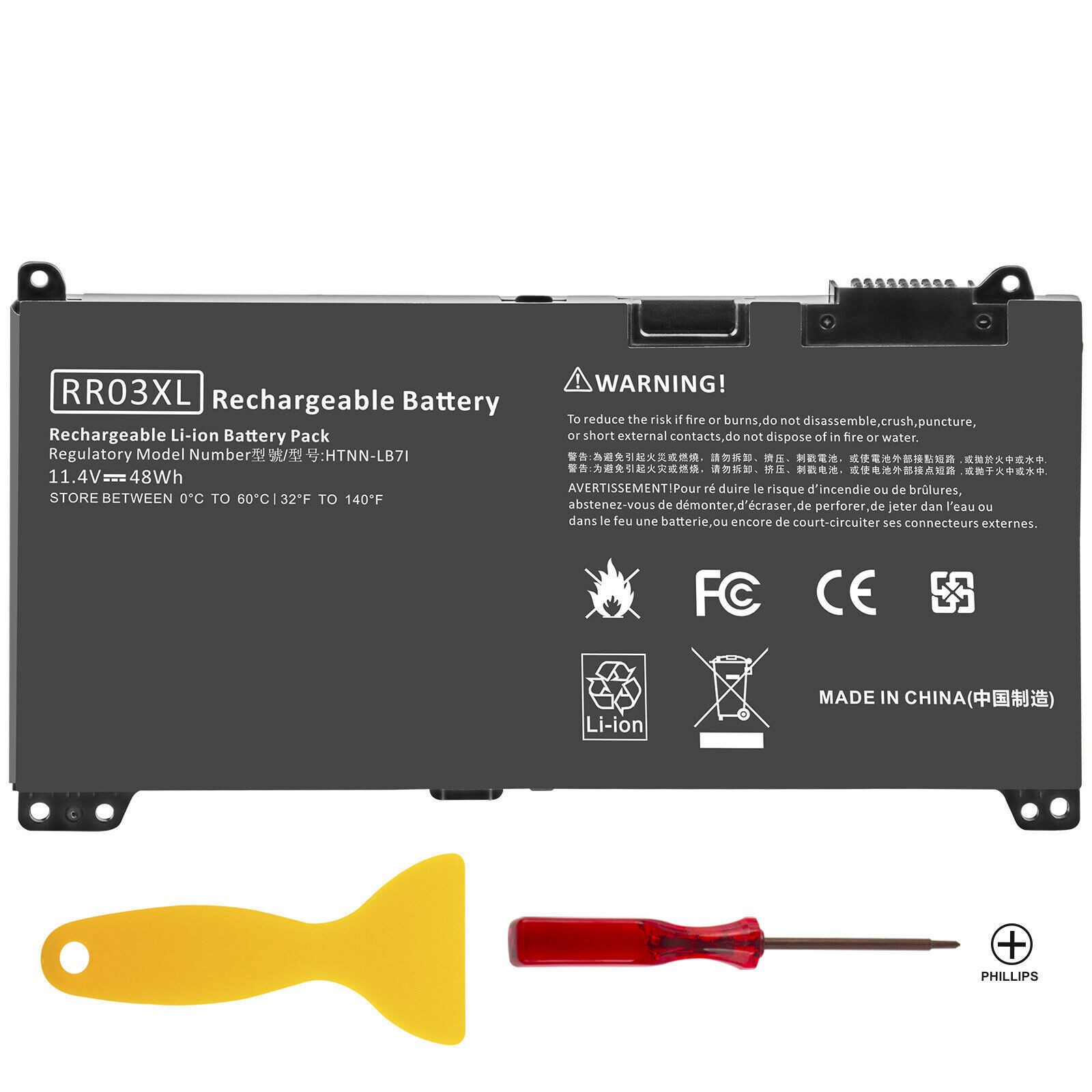 🧡LOT OF RR03XL Battery For HP ProBook 430 440 450 455 470 G4 G5 851477-421 48Wh