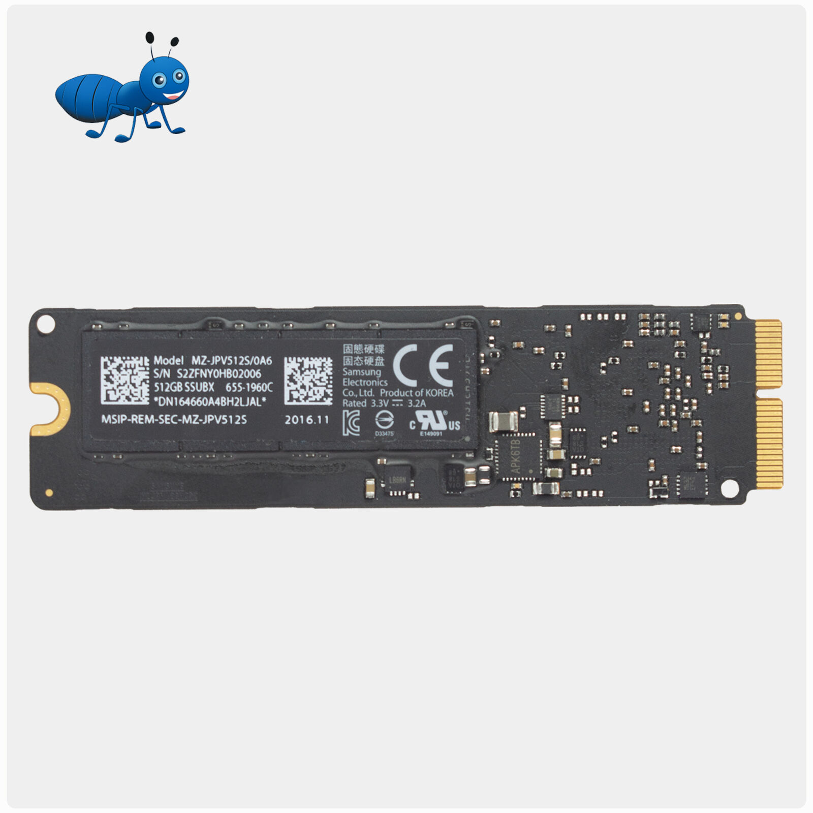 Samsung MZ-JPV512 SSD 500GB drive For Apple Macbook Pro Air A1502 1398 1466 1465