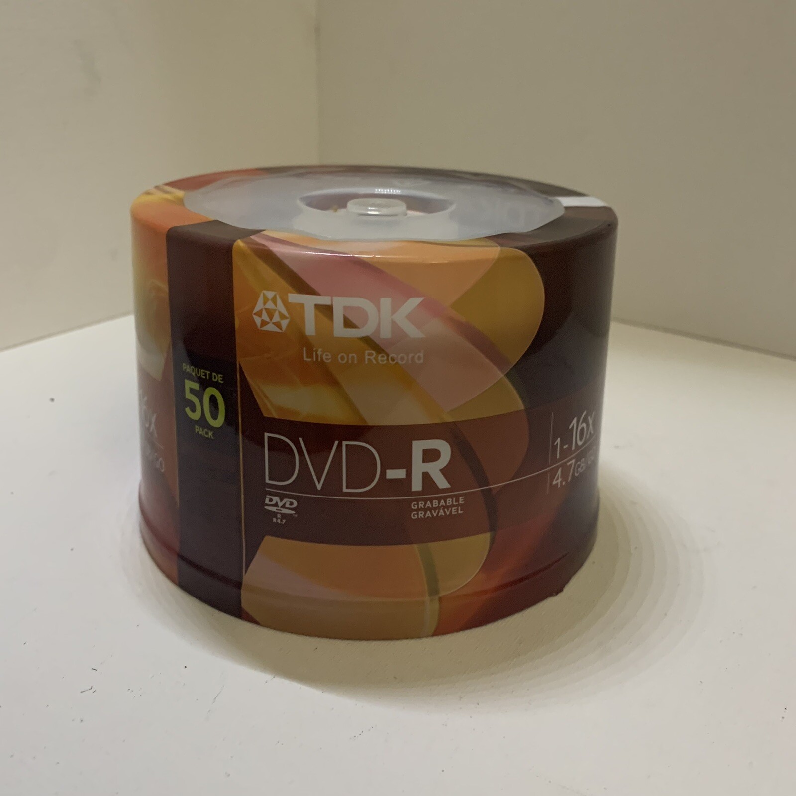 New Sealed TDK DVD-R 50 Pack 1-16x 4.7GB Recordable Discs Spindle Pack H3