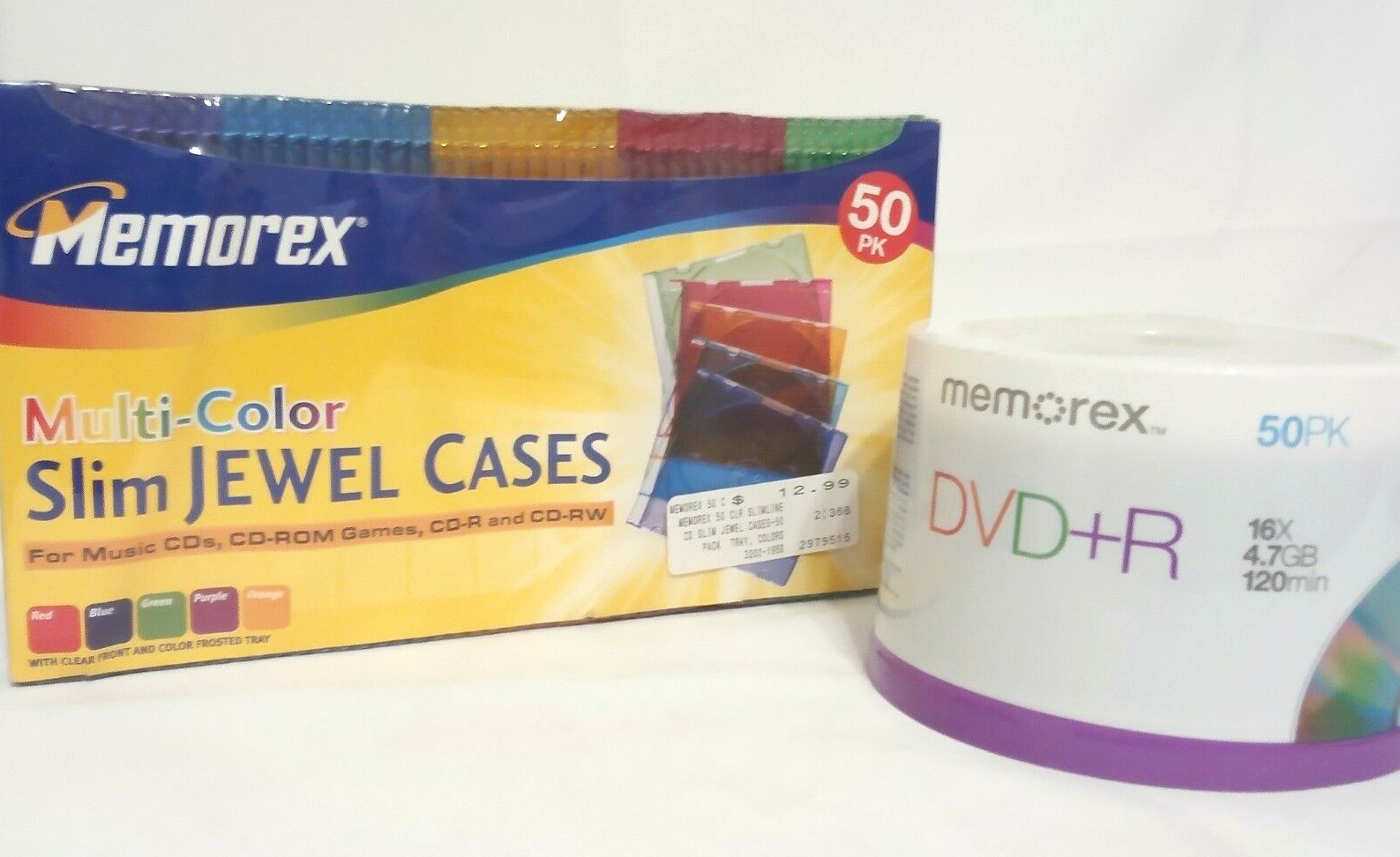 Memorex Dvd+r 50 Pack 16x 4.7 GB 120 Min & 50 Pack Slim Line Jewel Cases