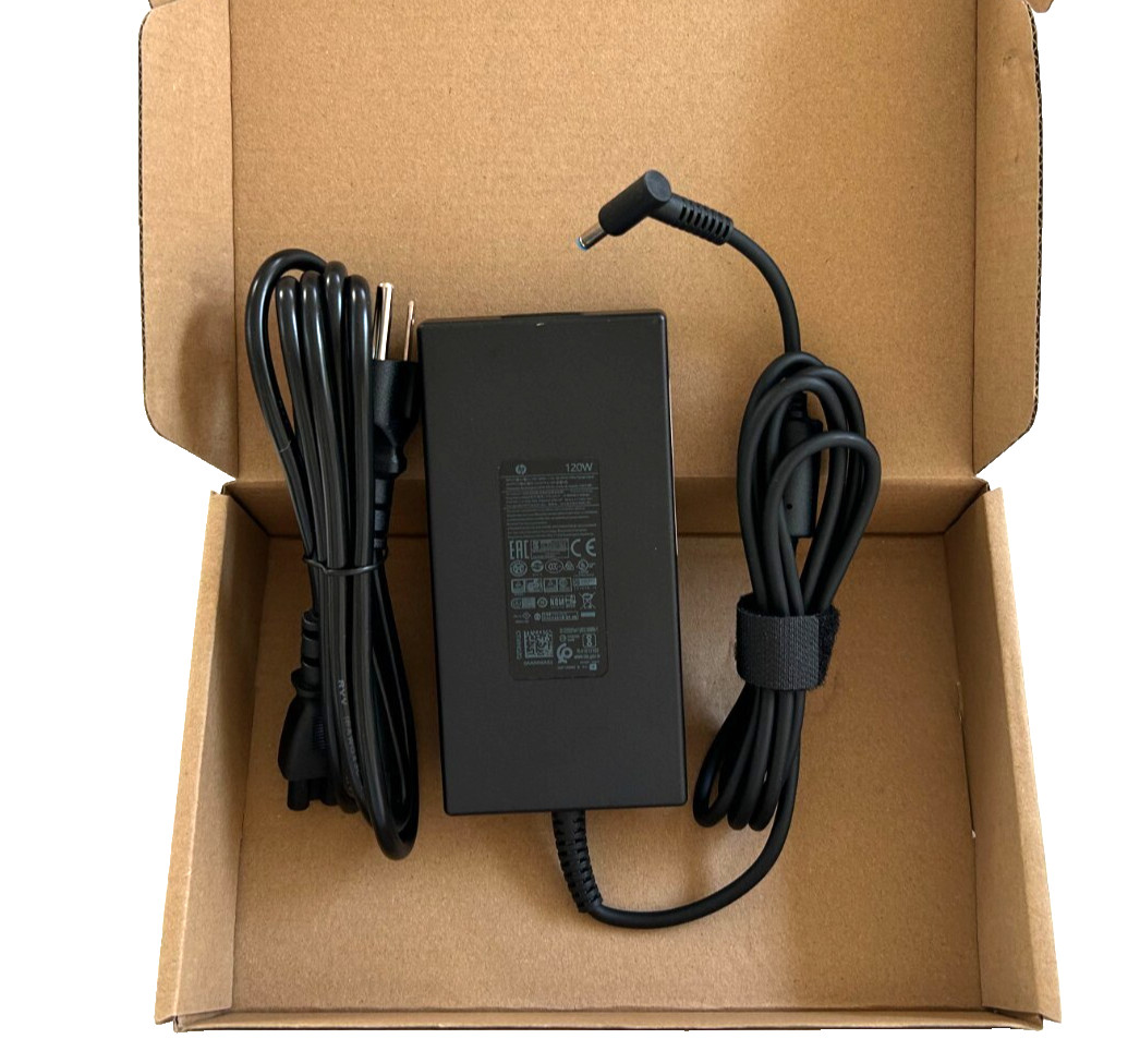 Genuine OEM 120W Blue Tip HP AC Adapter Charger L41856-001 710415-001 4.5*3.0mm