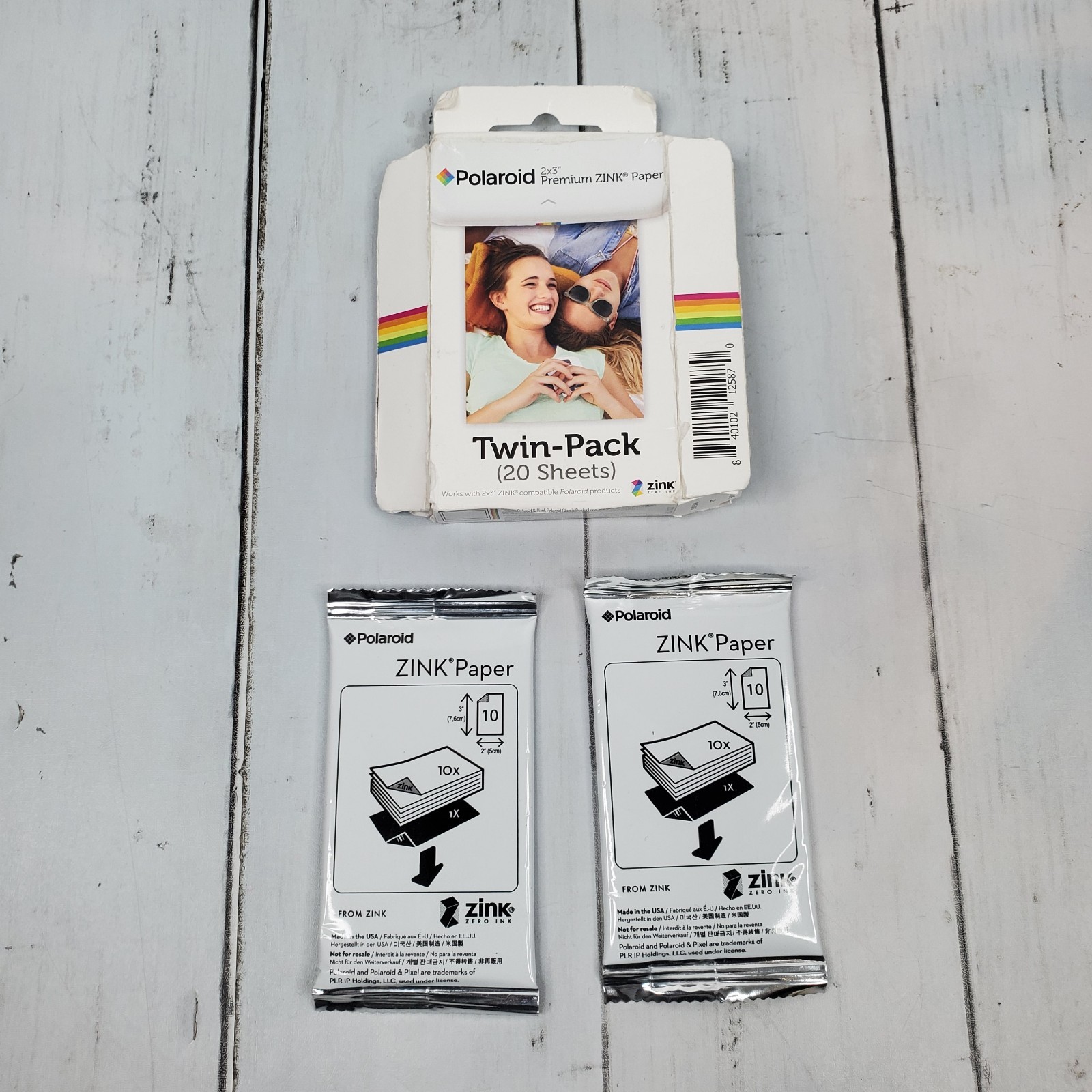 Polaroid Premium ZINK Paper Film Twin Pack 2x3" 20 Sheets POLZ2X320 New