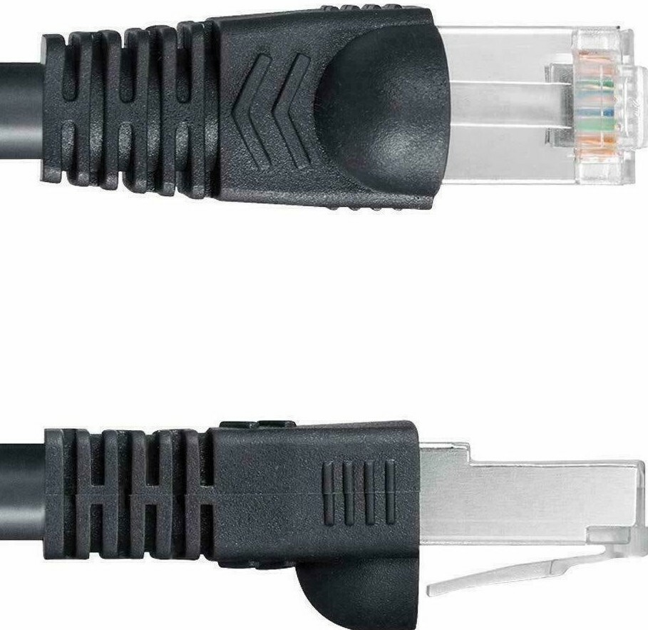 50'FT CAT6A 23AWG 10G OUTDOOR Solid Bare Copper Direct Burial SHIELDED CABLE 