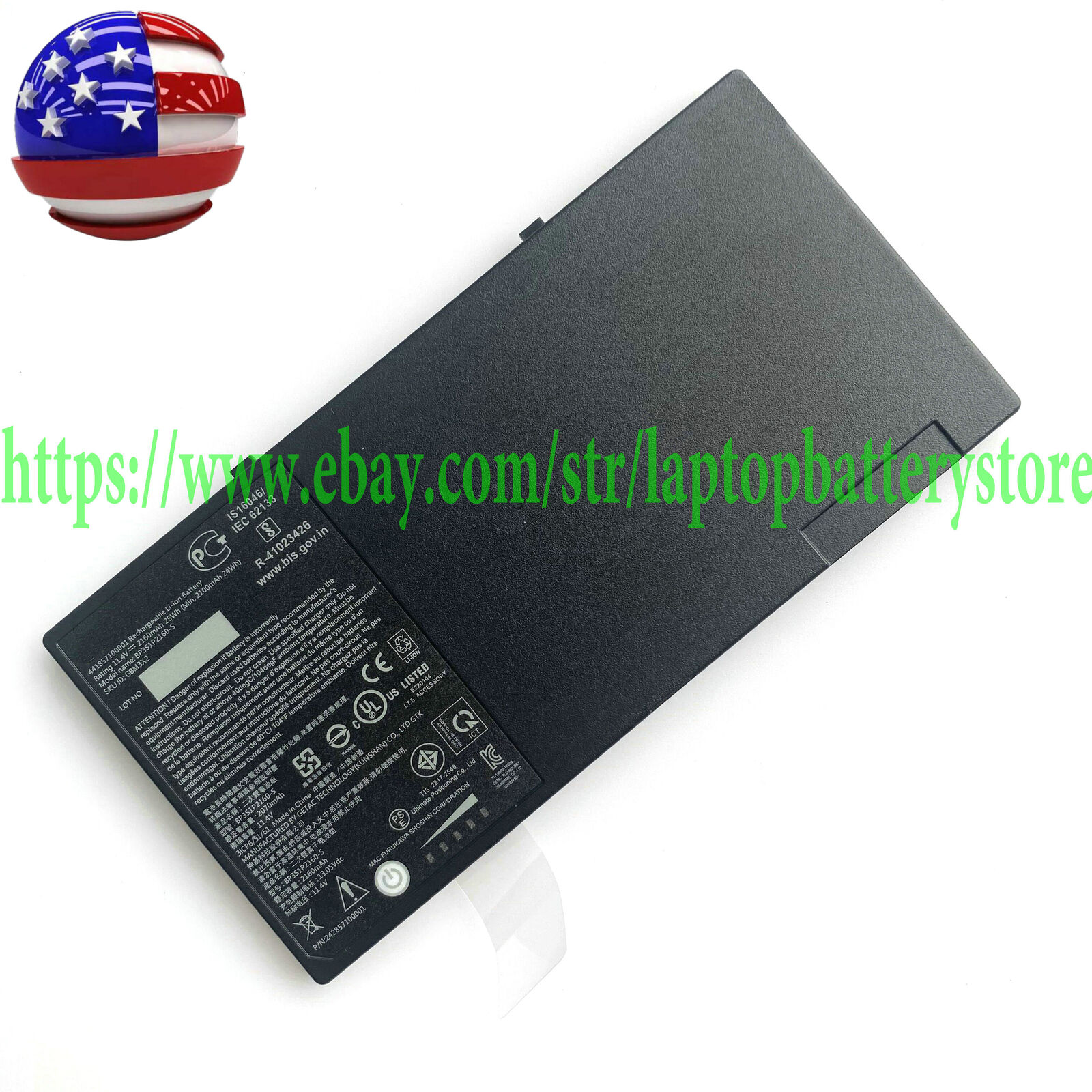 Genuine BP3S1P2160-S Battery For Getac F110 441857100001 24265710001 BP3S1P2160