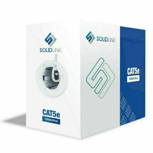SolidLink SL600 CAT5e 1000ft Premium UTP Ethernet Cable White