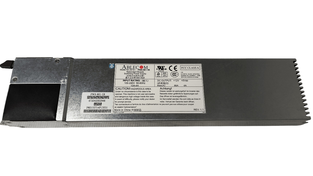 Lot of 2 Ablecom PWS-801-1R Supermicro 800W Power Supply