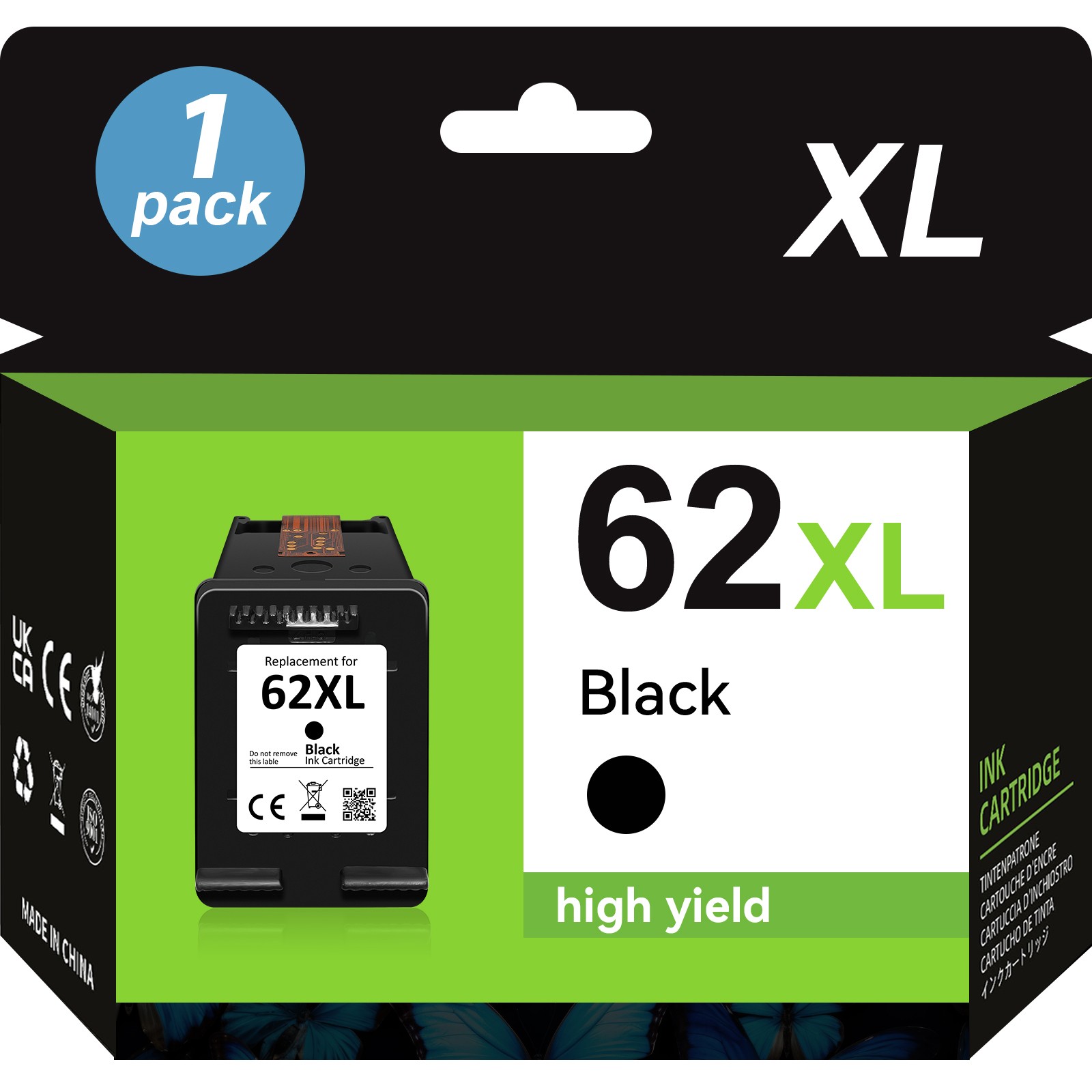 #62XL (C2P05AN) Black & #62XL (C2P07AN) Color Ink for HP Envy 7645 7640 5545 lot