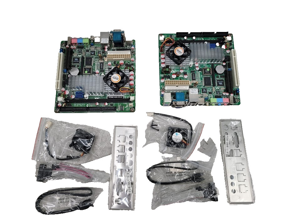 Lot of 2 JETWAY JNF9D-2550-IG MOTHERBOARD W/Accessories