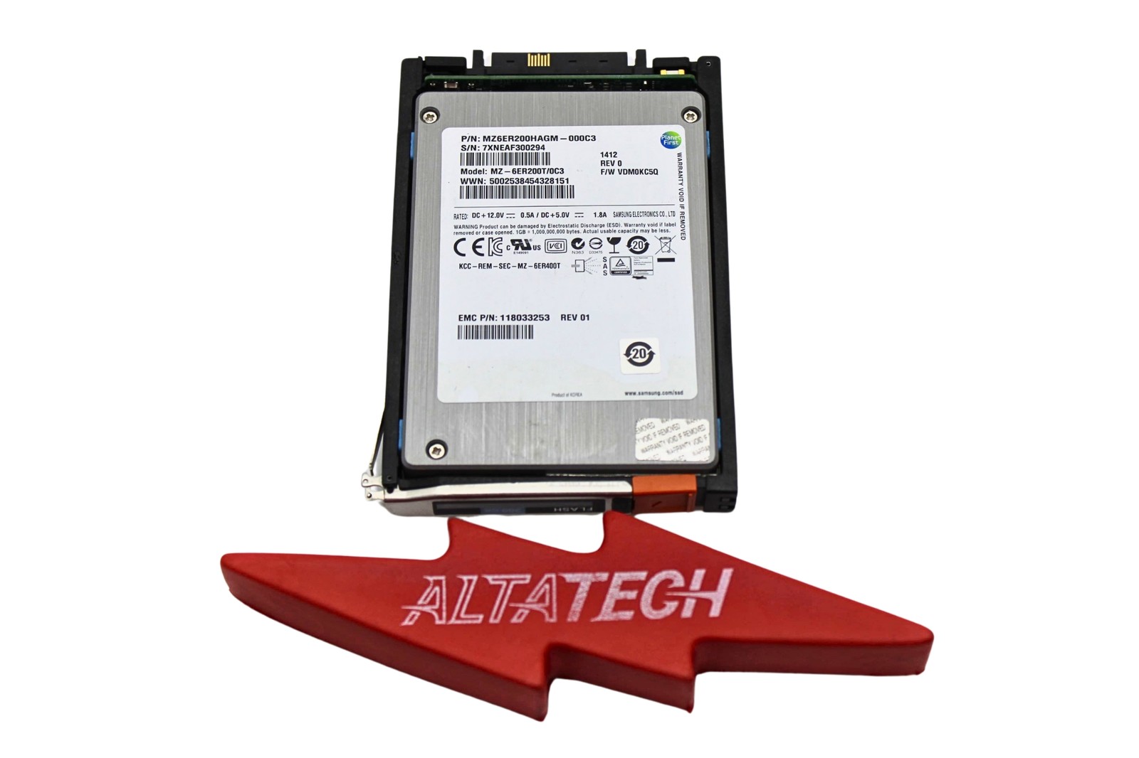 EMC 005050523 200GB SSD SAS 2.5 6G V4-2S6FX-200 VNX54/56/58 Solid State Drive