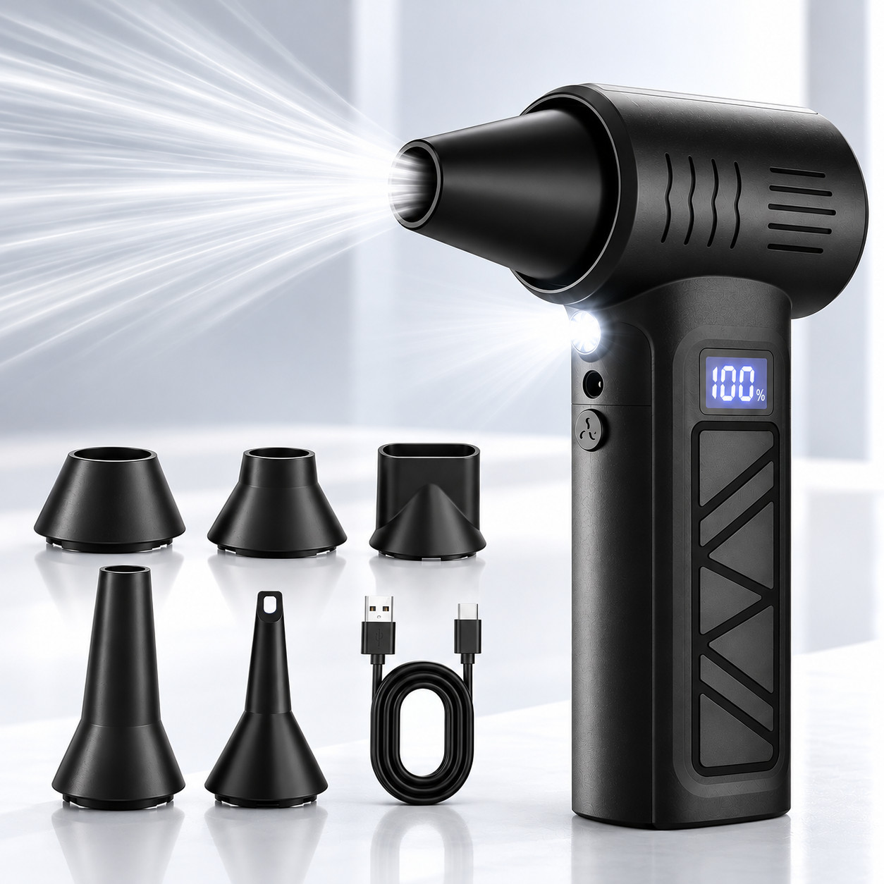 Compressed Air Duster Rechargeable Long Battery Life Cleaning Blower