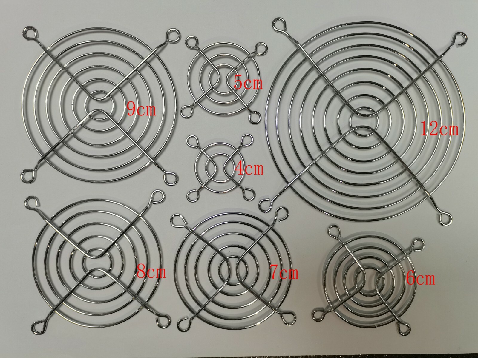 8 pcs DC Fan Grill Protector Silver Finger Guard Used for 50mmx50mm Fan 5cm New