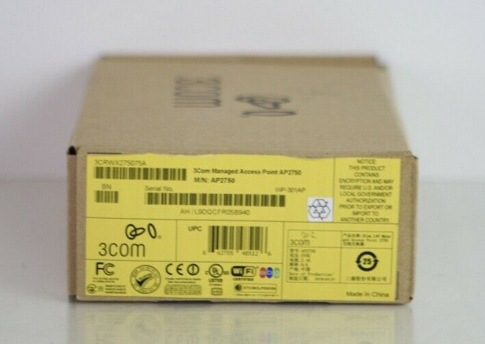 New 3Com Wireless LAN Managed Access Point 2750 (P/N: 3CRWX275075A) 489 