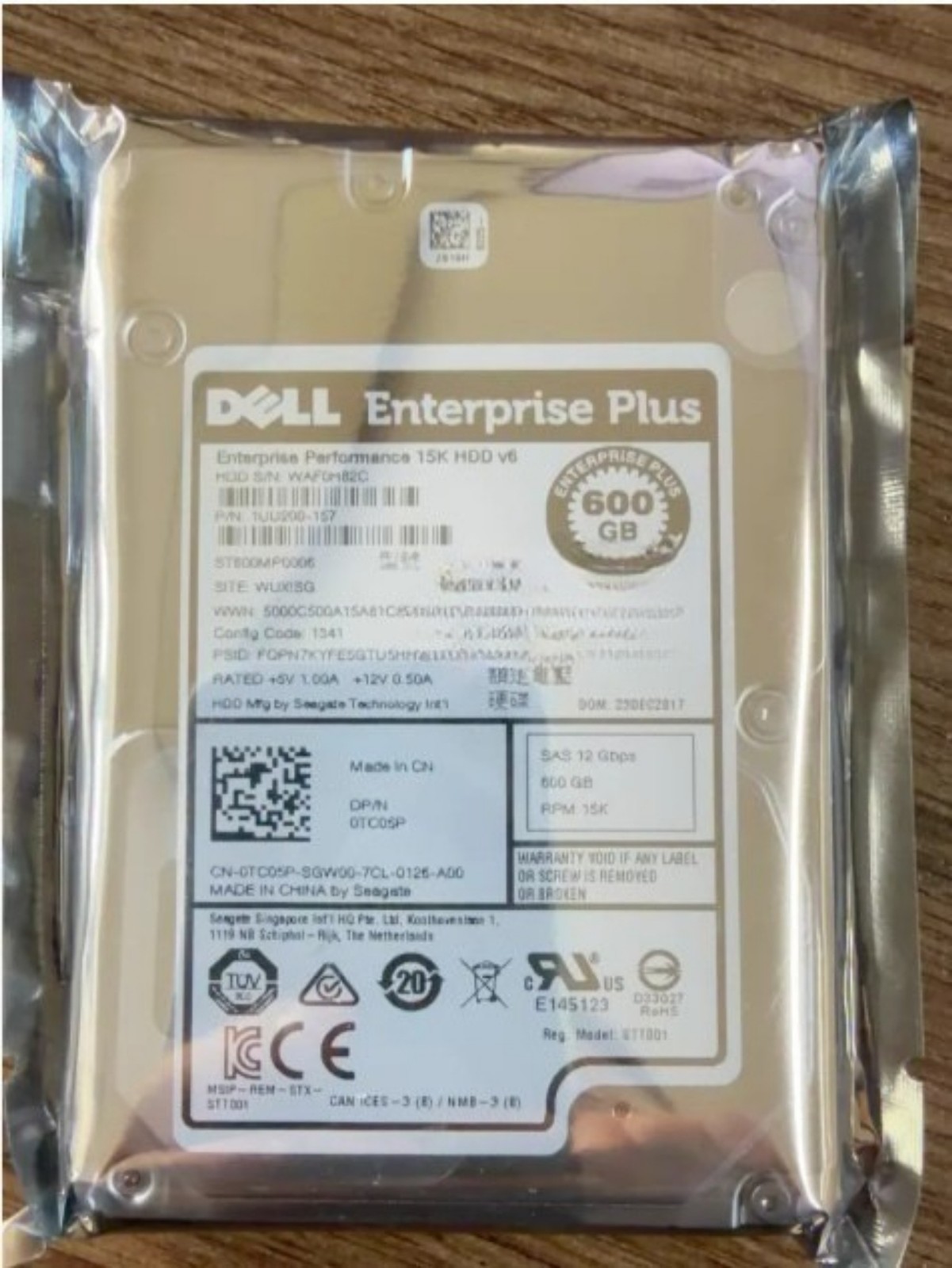 for Dell 0TC05P 600G 15K 2.5" 12G TC05P ST600MP0006 HDD hard drive