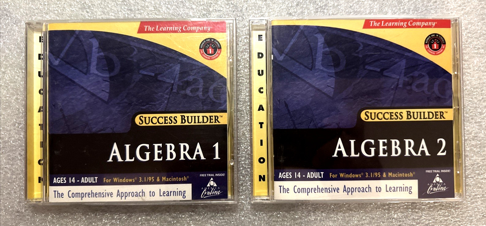 Algebra 1 & 2 The Learning Company Success Builder CD-Rom Windows 95 & Mac  MINT