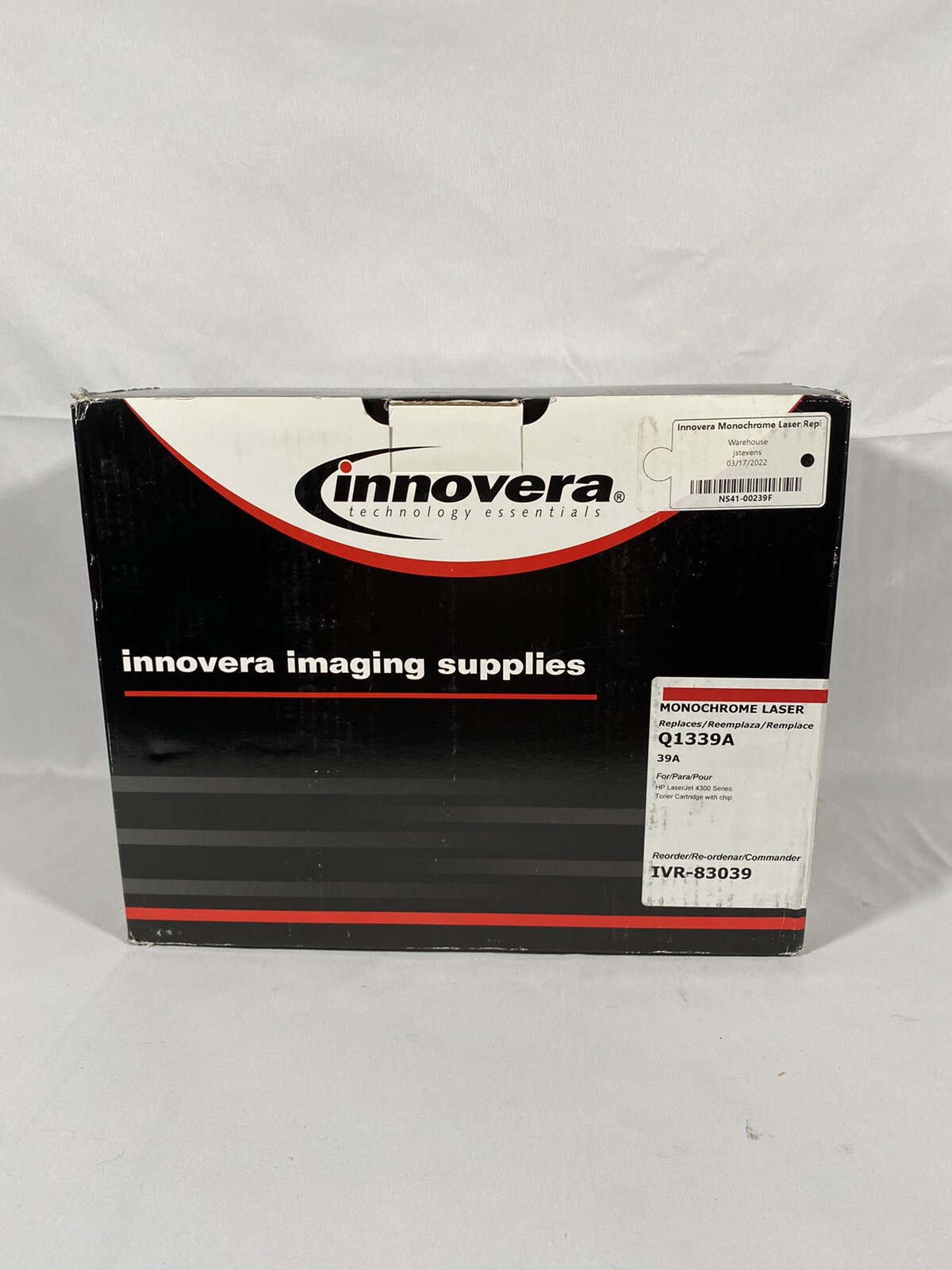 Replacement 39A (Q1339A) Black Toner Cartridge. HP 39A Replacement LaserJet 4300