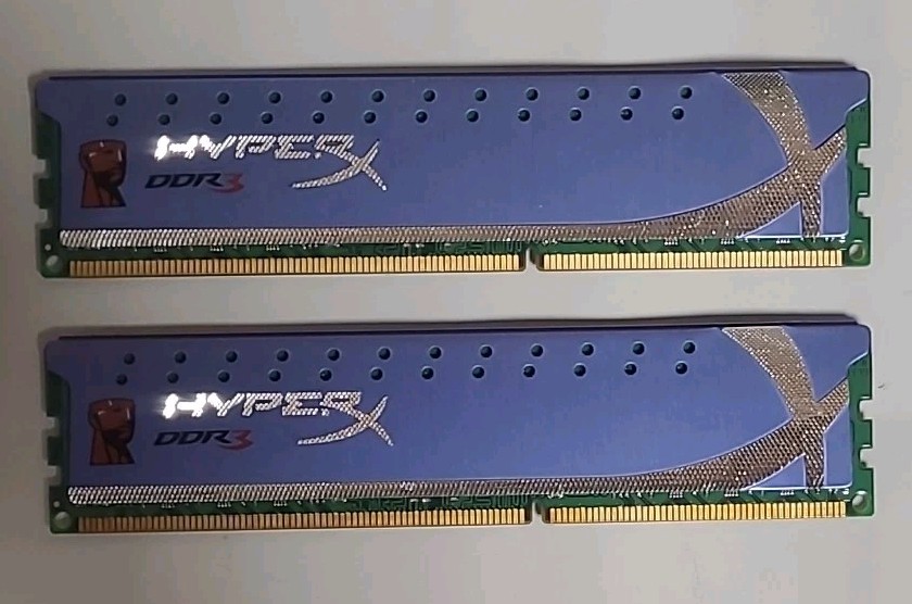Lot Of 2 Kingston HyperX Genesis 16(2×4)GB DDR3 KHX1600C9D3K2/8GX Desktop Memory