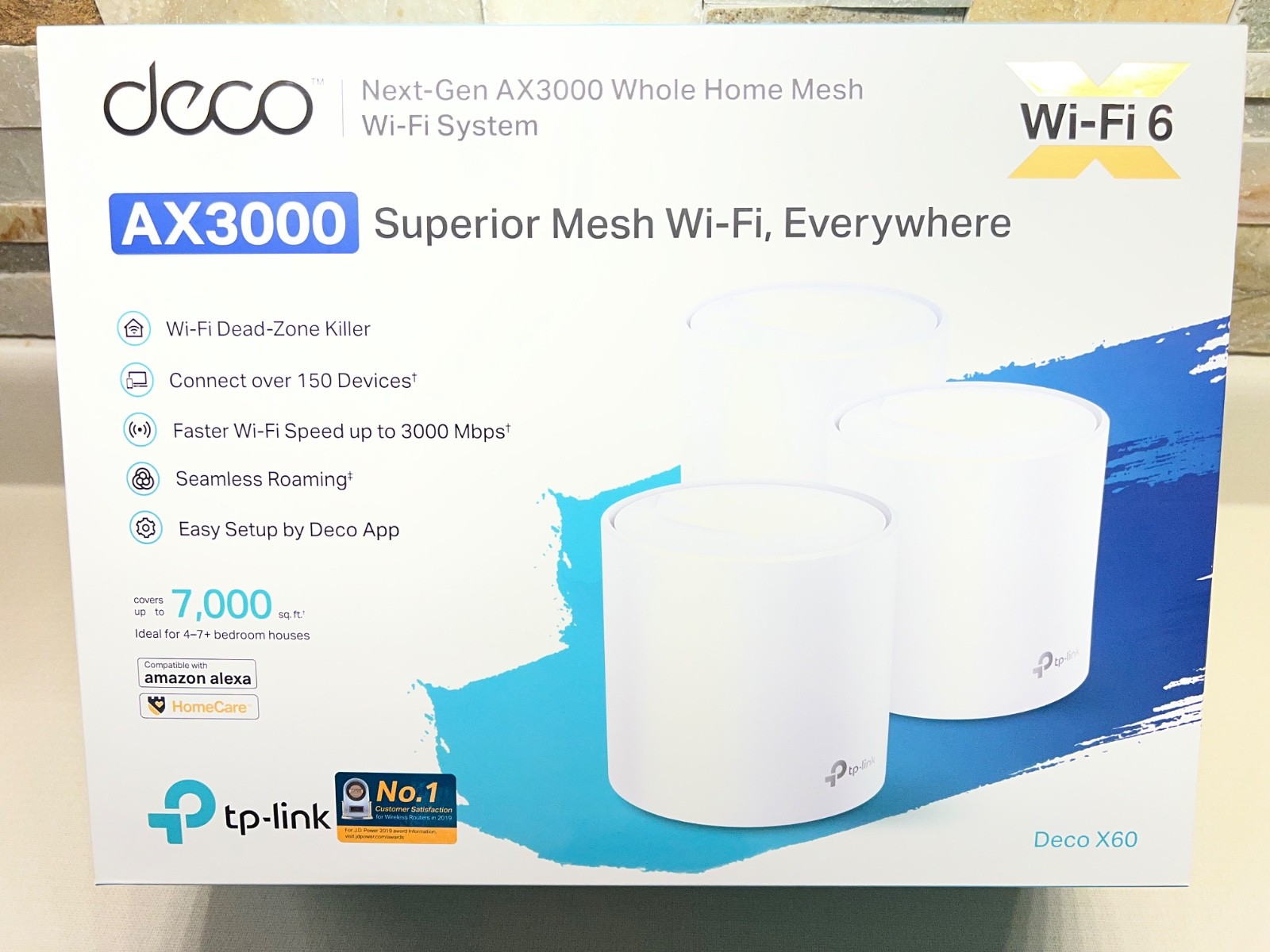 TP-LINK Deco X60 Whole Home Mesh Wi-Fi 6 System AX3000 (0150603267) - White