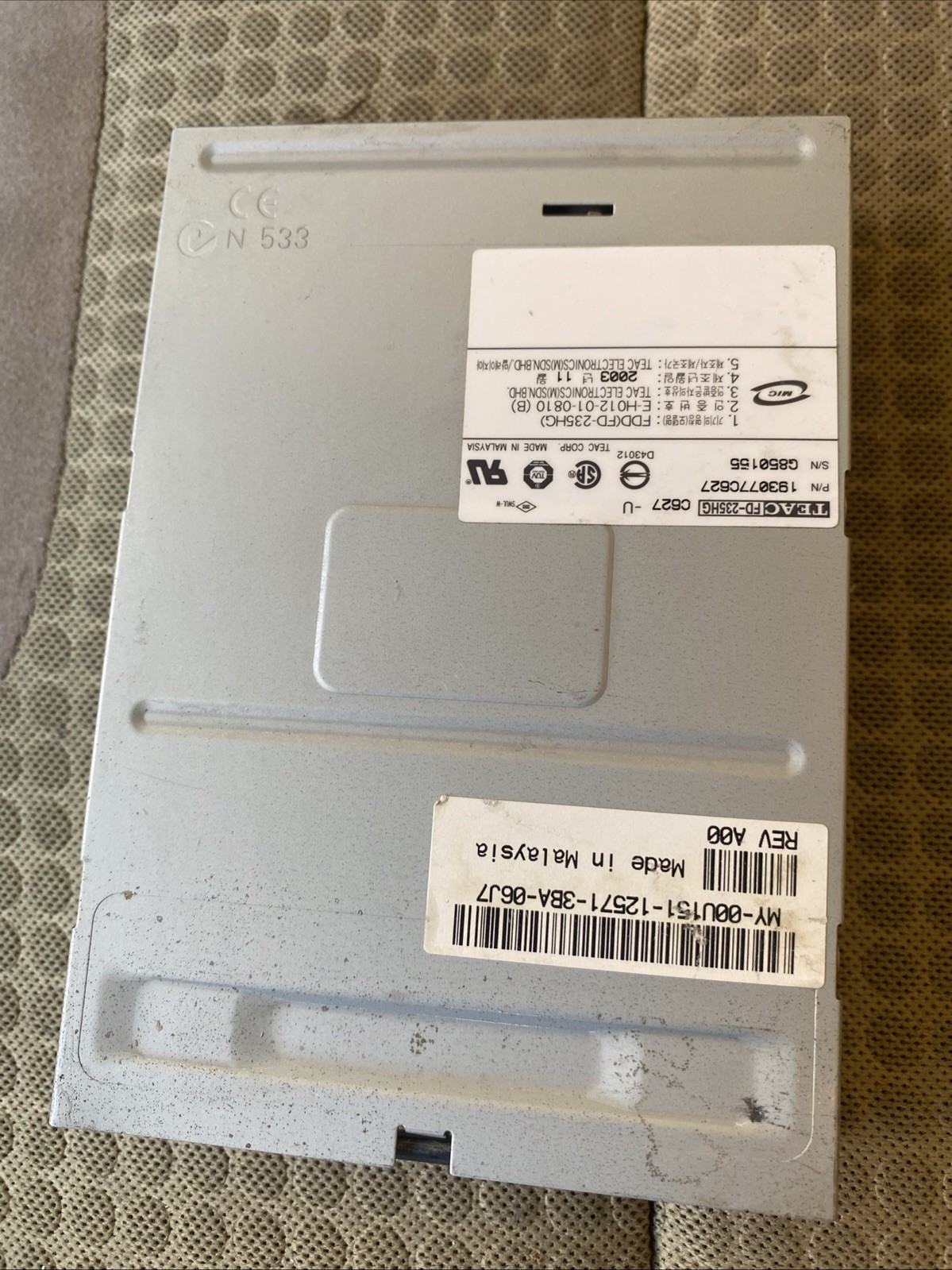 TEAC 07T281 7T281 FD-235HG 00U151 0U151  1.44MB Floppy Drive