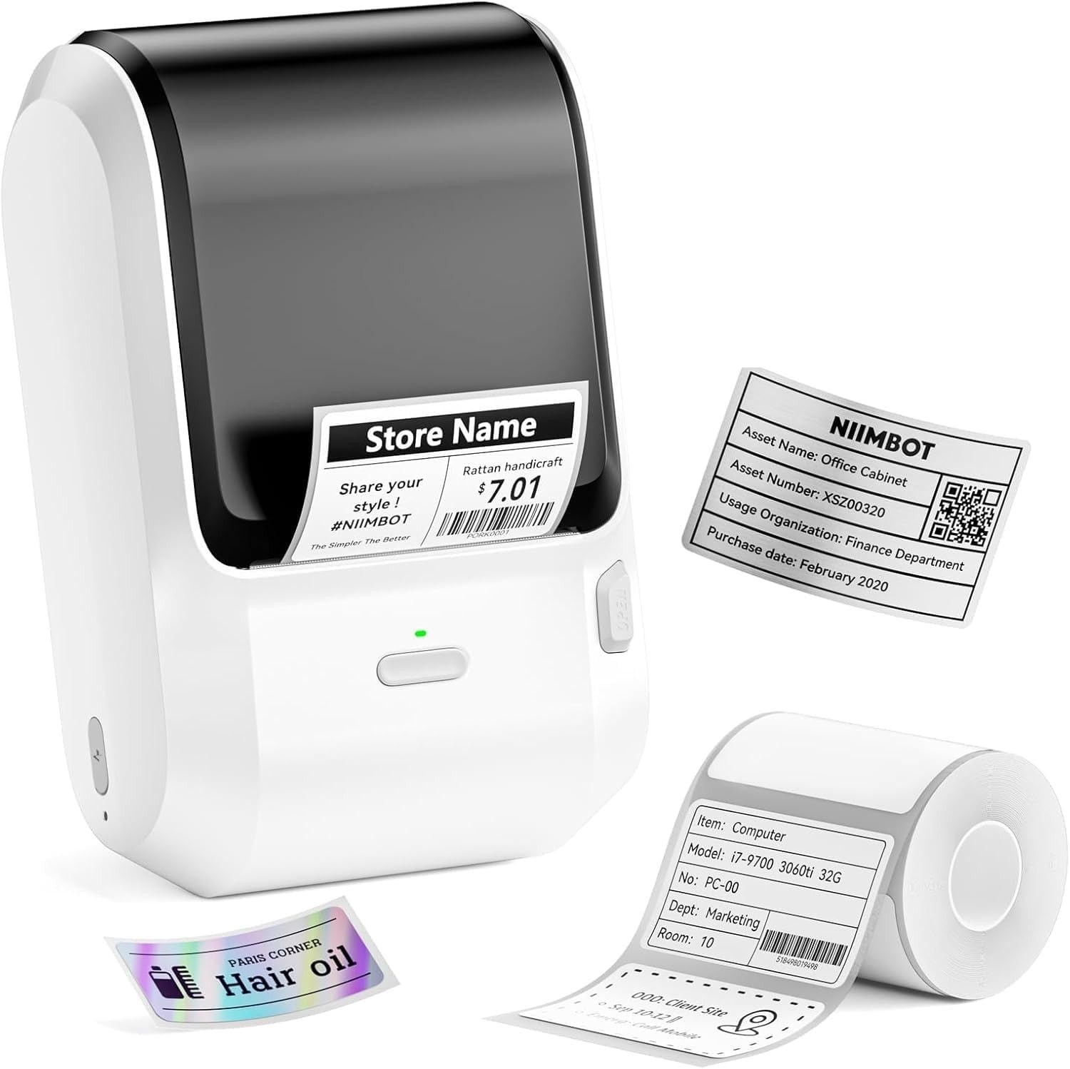 NIIMBOT M3 Thermal Transfer Label Maker Machine with Tape, 3'' Bluetooth Stic...
