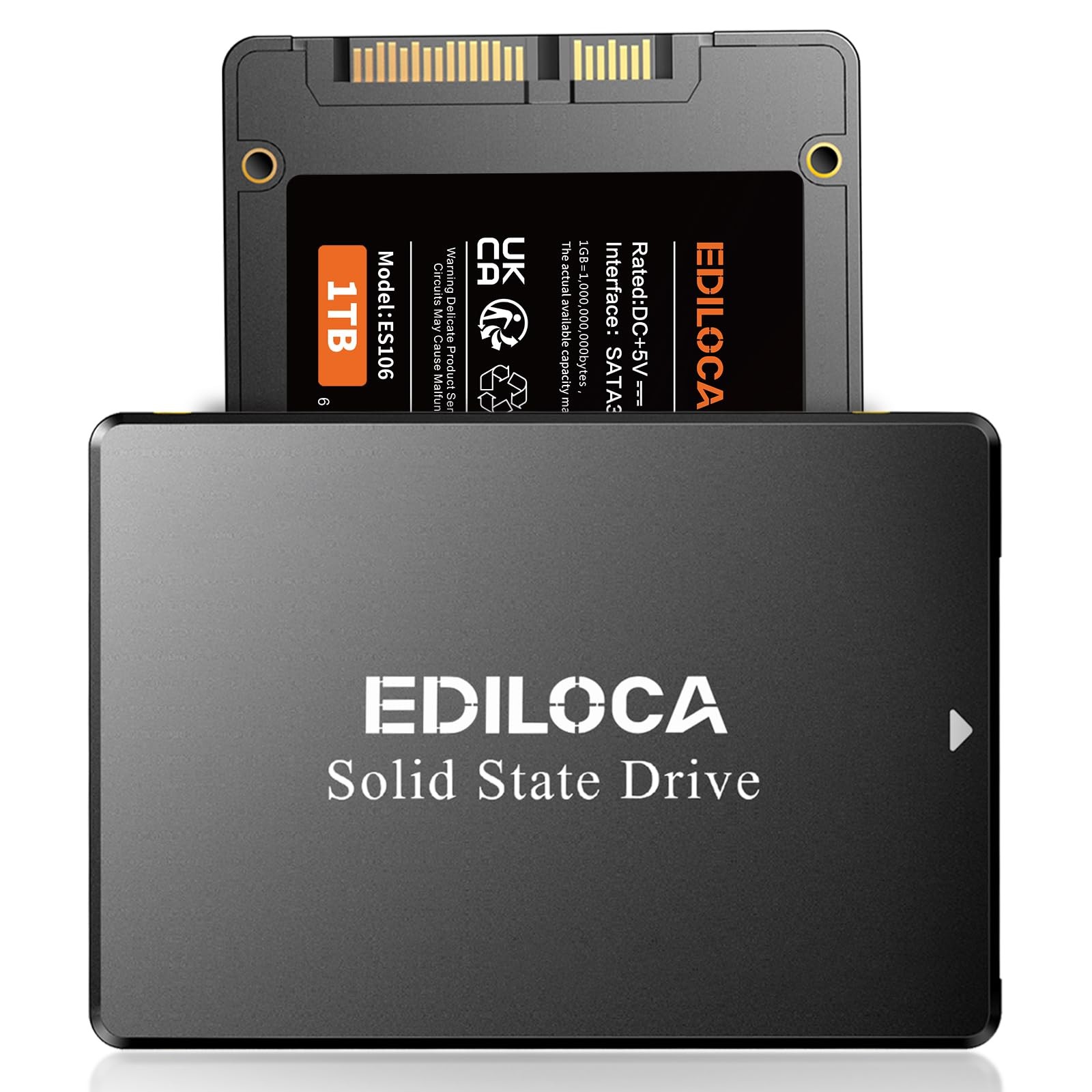 Ediloca 1TB SSD Internal Solid State Drive 2.5" SATA III 6Gb/s, 550MB/s Read ...