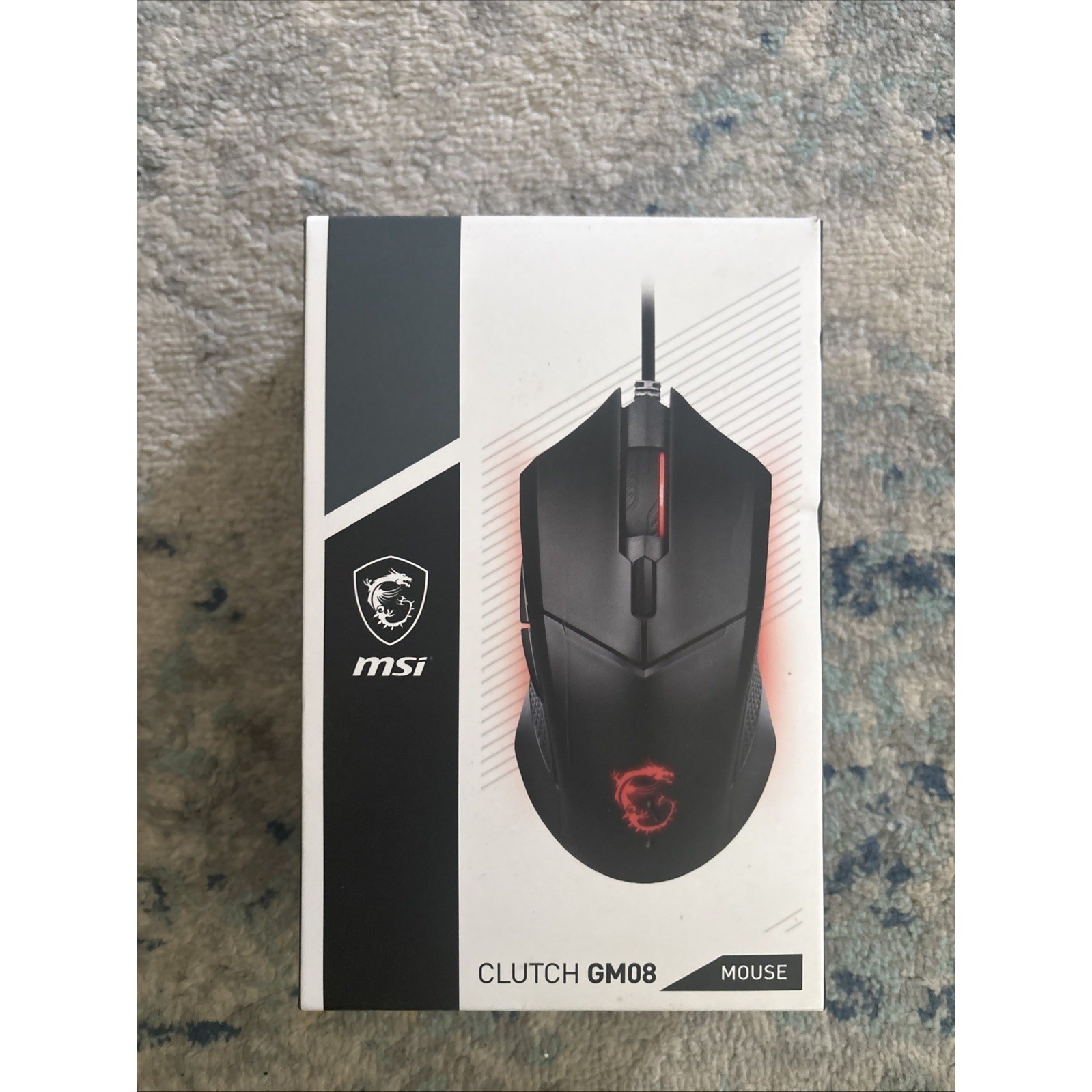 MSI Clutch GM08 Gaming Mouse 4200 DPI Optical 6 Buttons Red LED Wired Black