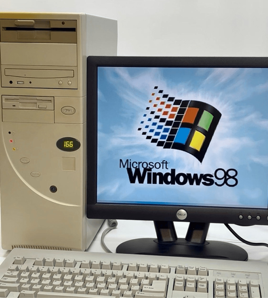 Vintage 1990s PC Tower IBM 6x86L 32MB RAM 2.5 GB HDD Retro Gaming Windows 98 SE