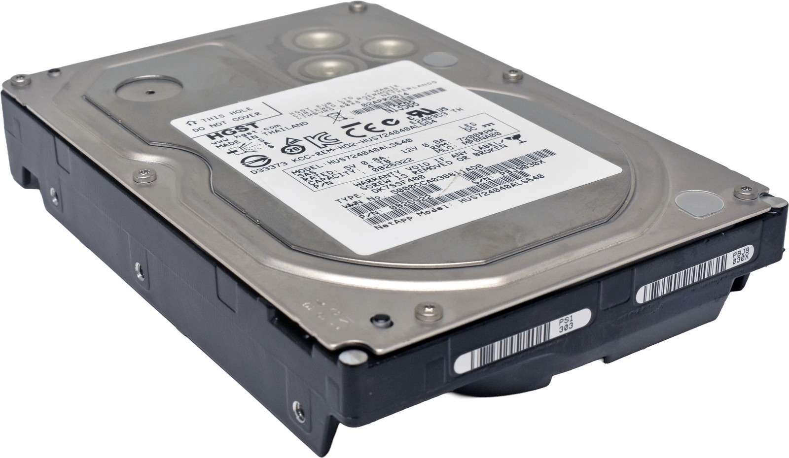 HGST 4TB 3.5" 7.2K 6G SAS HDD HUS724040ALS640 0B26922 512 Bytes