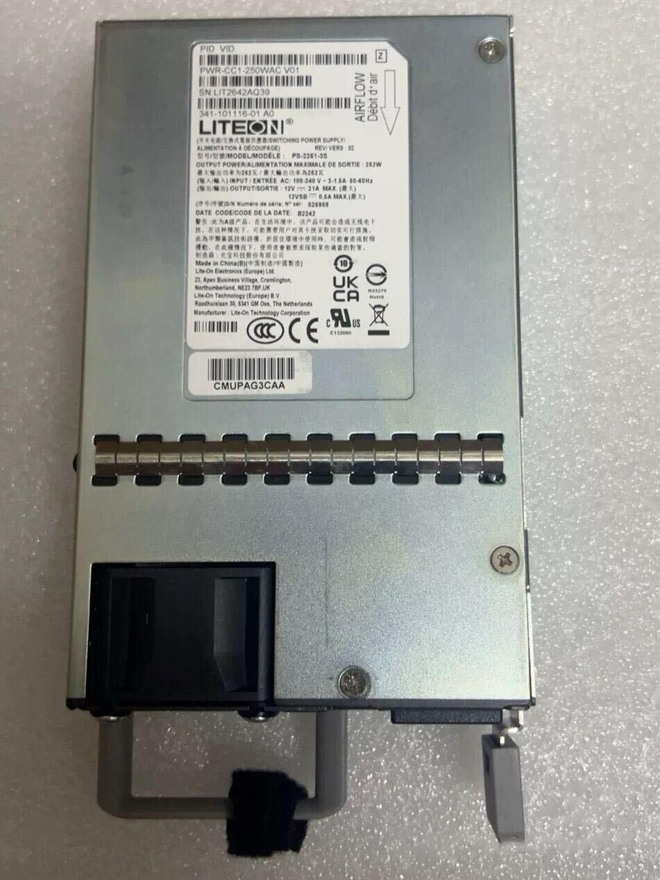 Cisco PWR-CC1-250WAC Power supply 341-101116-01 for Catalyst 8300 1RU Tested