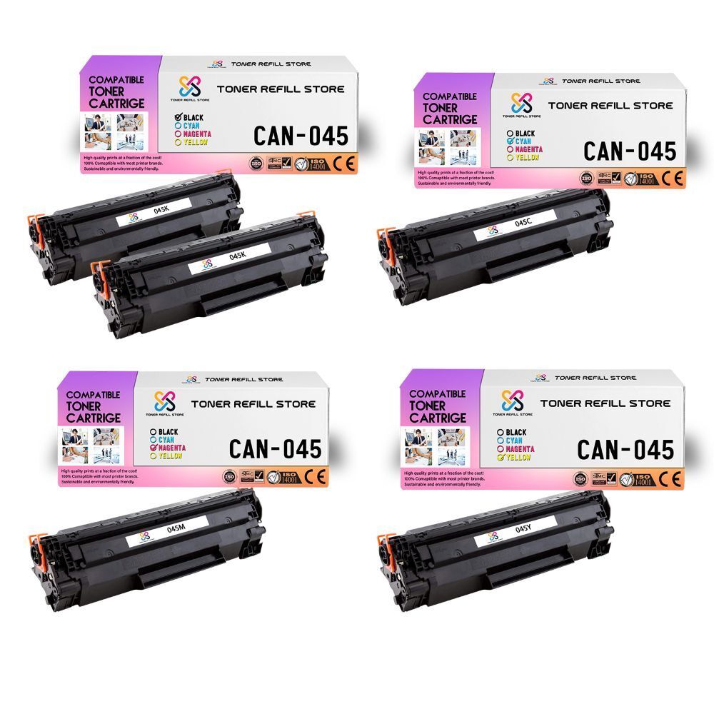5Pk TRS 045K 045C 045M 045Y BCYM Compatible for Canon MF634Cdw Toner Cartridge
