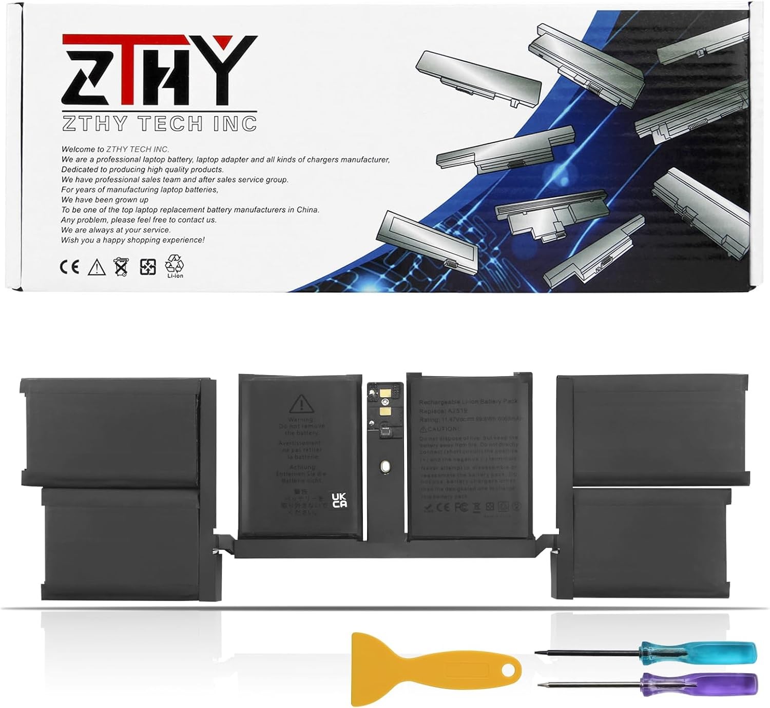A2442 A2519 Laptop Battery Replacement for MacBook Pro 14 inch A2442 Late 2021