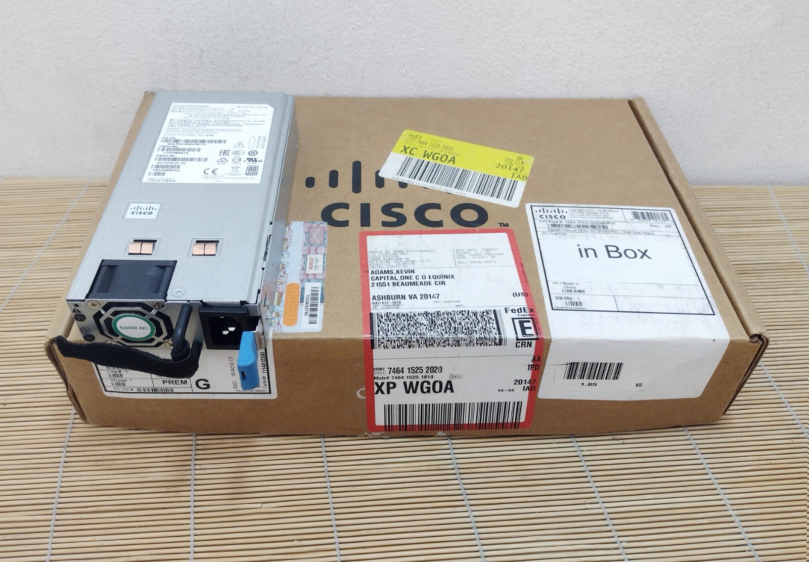 Cisco NXA-PAC-500W-PE 500-W AC port-side exhaust blue 341-0734-01 in box