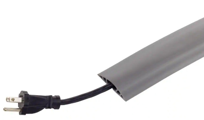 Commercial Electric 5 ft. Cable Armor PVC Floor Channel (Gray)