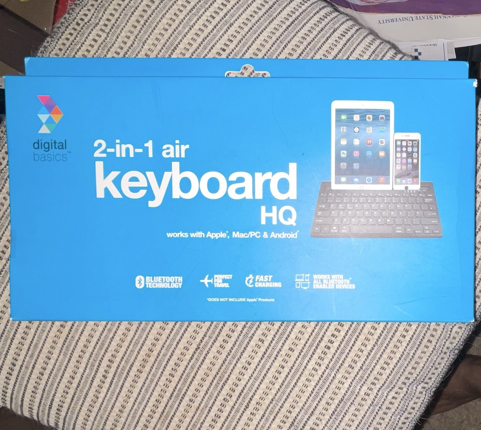 Digital Basics 2-in-1 Air Keyboard HQ Bluetooth Folio Case for iPad Pro 11 Black