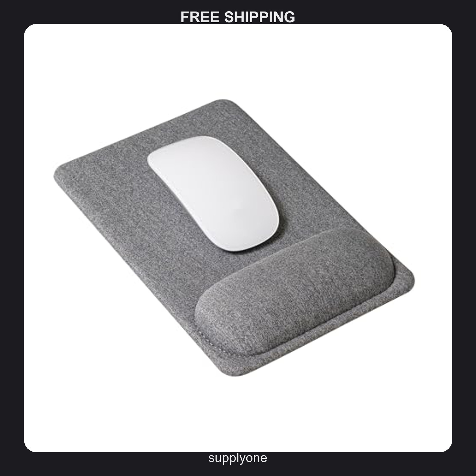 SenseAGE Ergonomic Mouse Pad Wrist Rest Grey 8.86 x 6.1 in