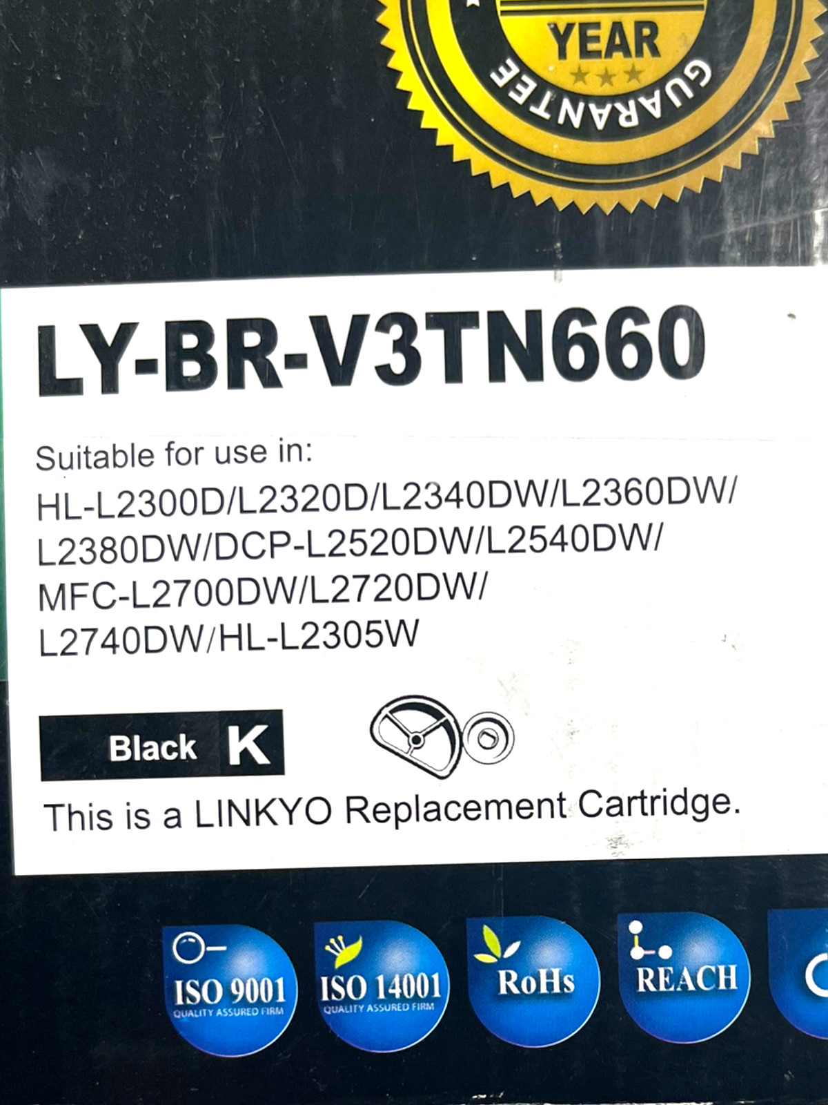 LINKYO Premium Ink Cartridges LY-BR-V3TN660 Black Cartridge