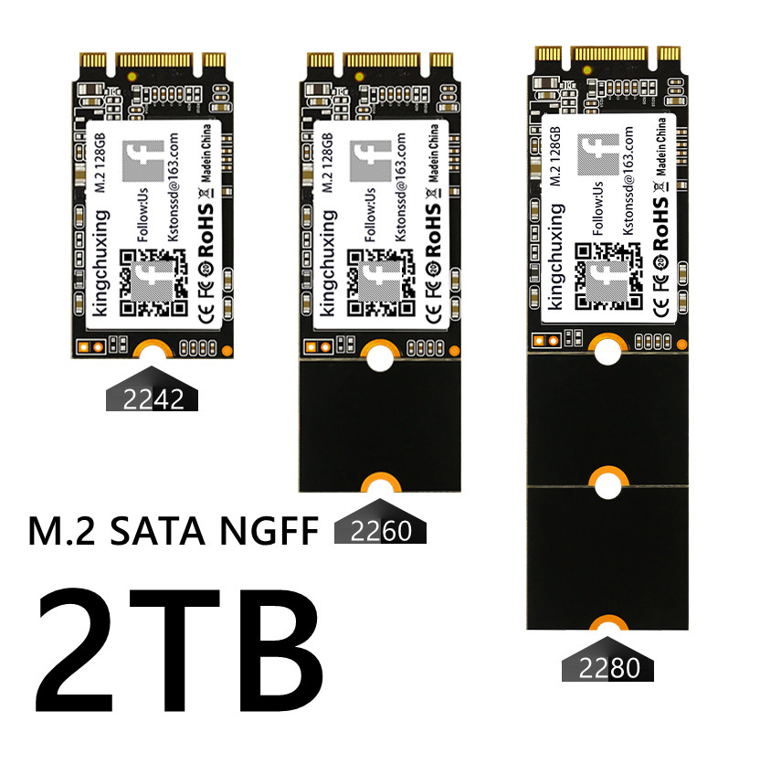 Kingchuxing 4TB 2TB M.2 NGFF SSD 2280 2242 SATA Solid State Drive Lot 550MB/s