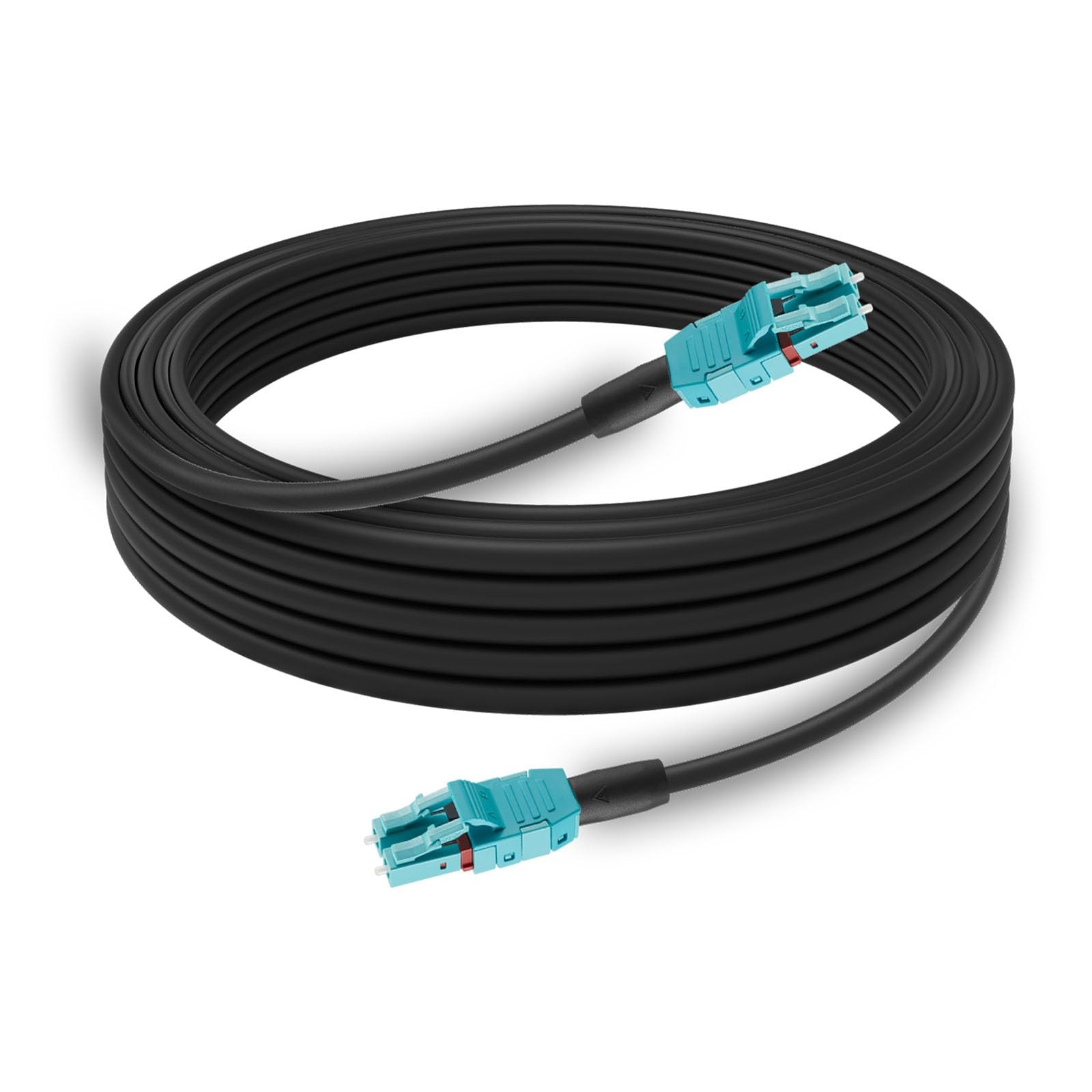 165FT/50M OM3 LC to LC Outdoor Armored Fiber Patch Cable, Direct Burial Indus...