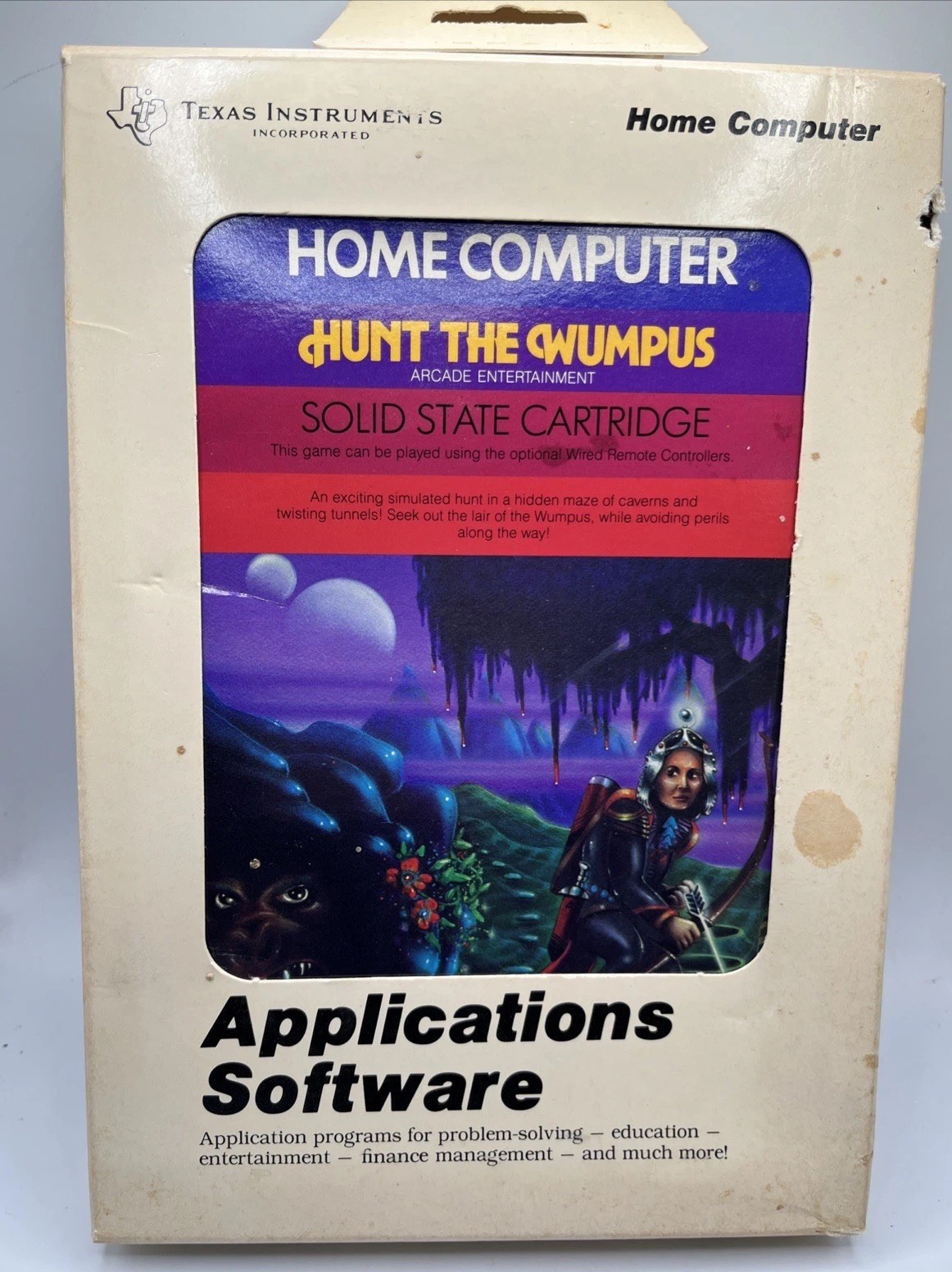 Vtg TI99-4a Home Computer Hunt The Wumpus Command Module Rare 1981