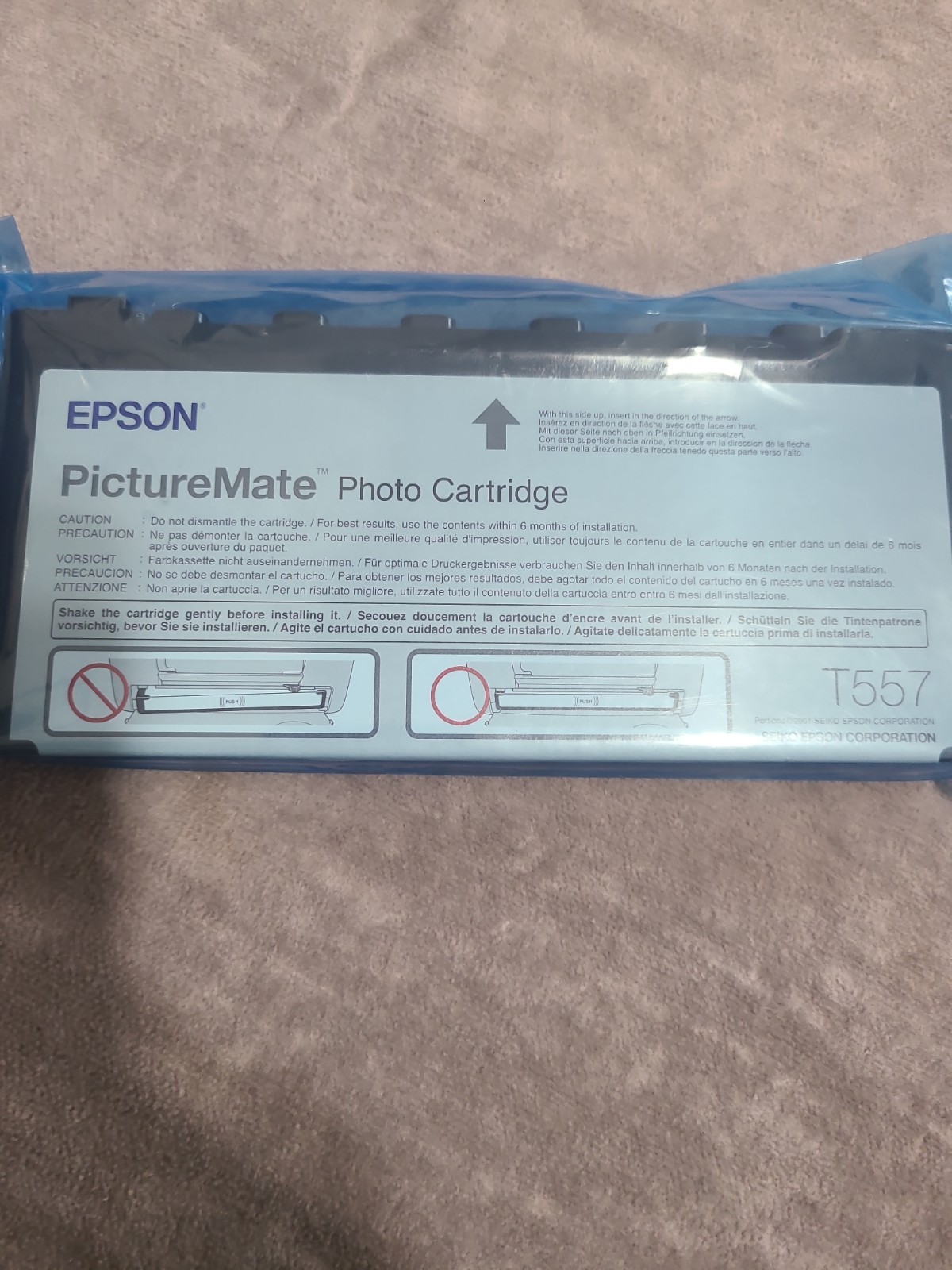 Epson T557 PictureMate Photo Cartridge Sealed in Bag New Exp 2007
