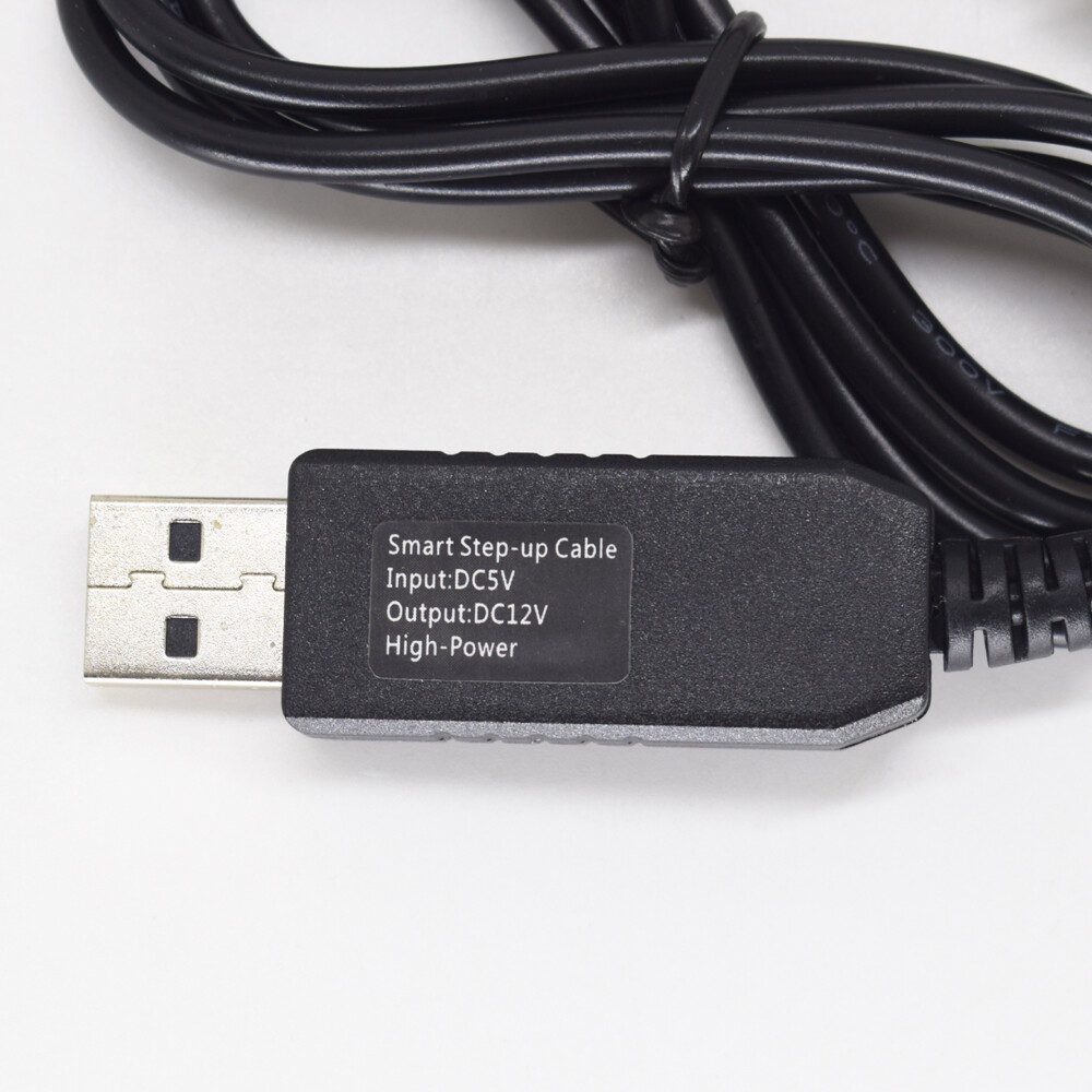 10pcs 3.3ft/1M USB A Male 5V To 12V DC 3.5x1.35mm Right Angle Male Step-Up Cable