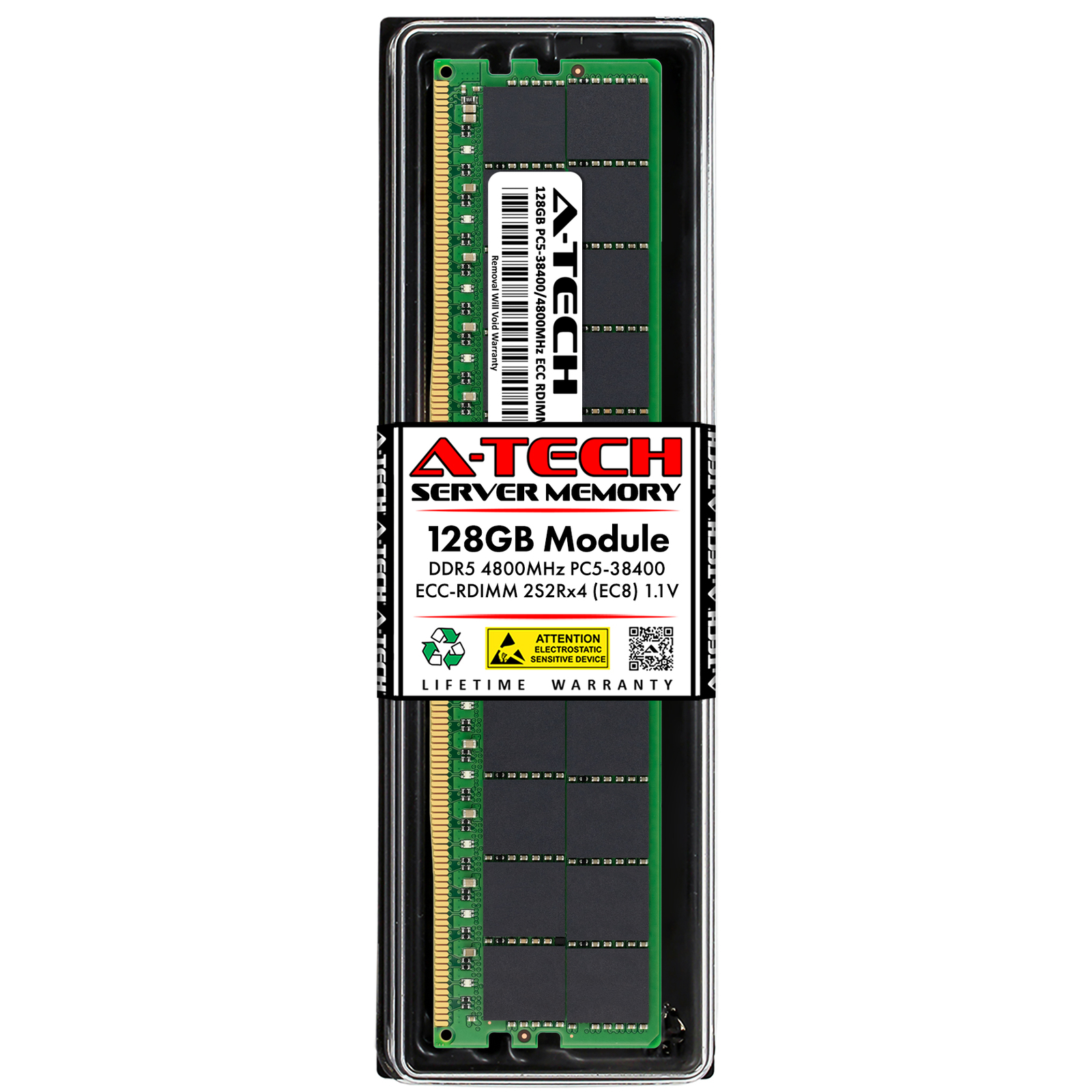A-Tech 128GB 2S2Rx4 PC5-38400R RDIMM DDR5 4800 MHz ECC REG EC8 Server Memory RAM