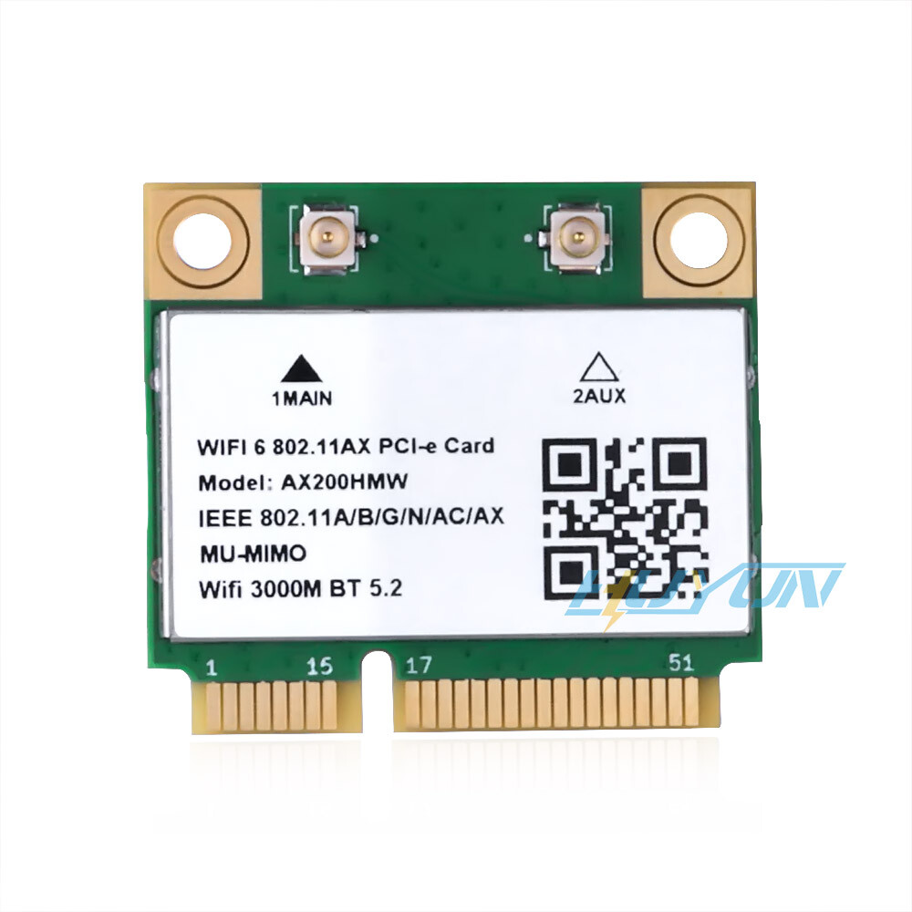 160Mhz Network Card WIFI Card AX200HMW AX200 WIFI6 Module MINI PCIE 802.11ax 